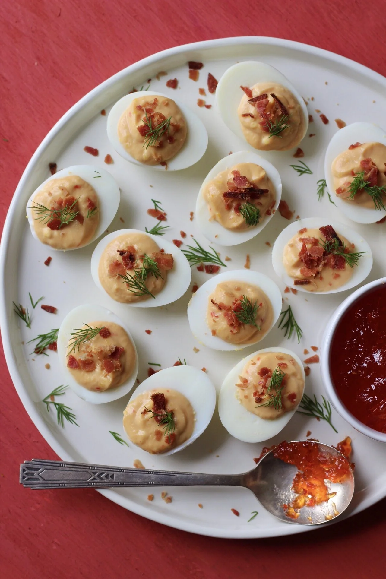 Pepper Jelly Deviled Eggs — Christina Brockman