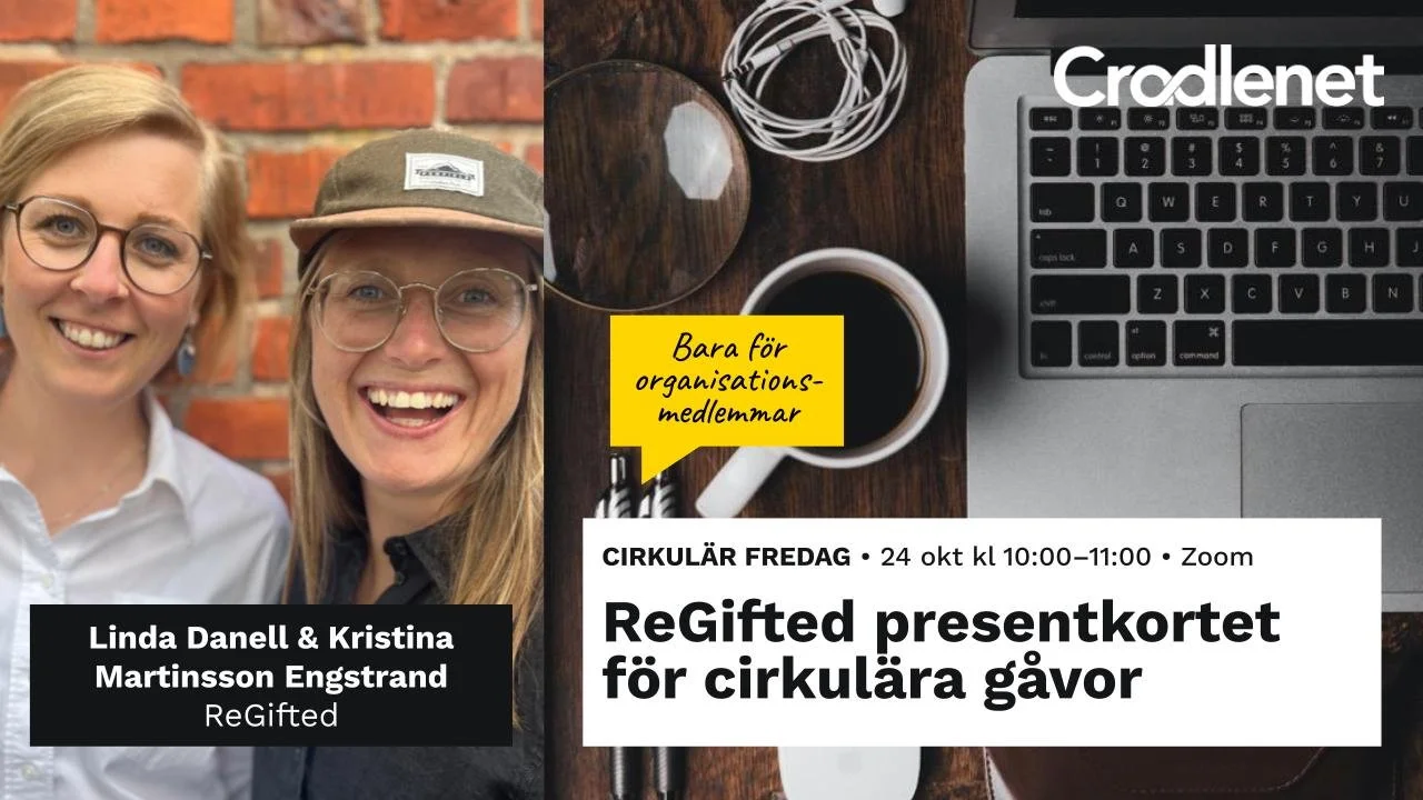 Cirkulär Fredag tema ReGifted presentkortet för cirkulära gåvor