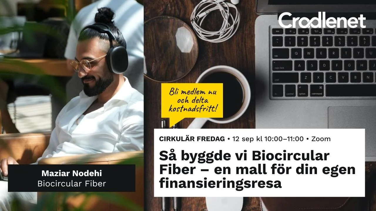 Cirkulär Fredag tema Så byggde vi Biocircular Fiber – en mall för din egen finansieringsresa