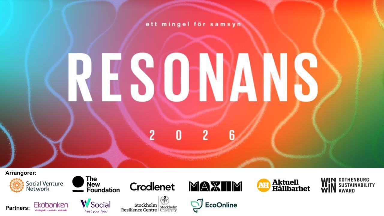 Resonans - Almedalens största hållbarhetskväll är tillbaka!