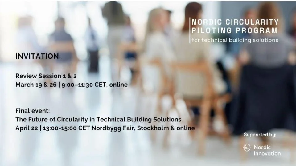 Nordic Circularity Piloting Program for Technical Building Solutions ...