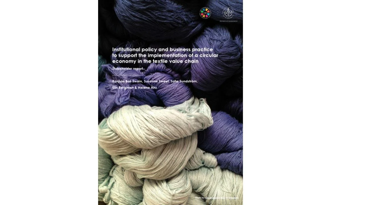 Institutional policy and business practice to support the implementation of a circular economy in the textile value chain