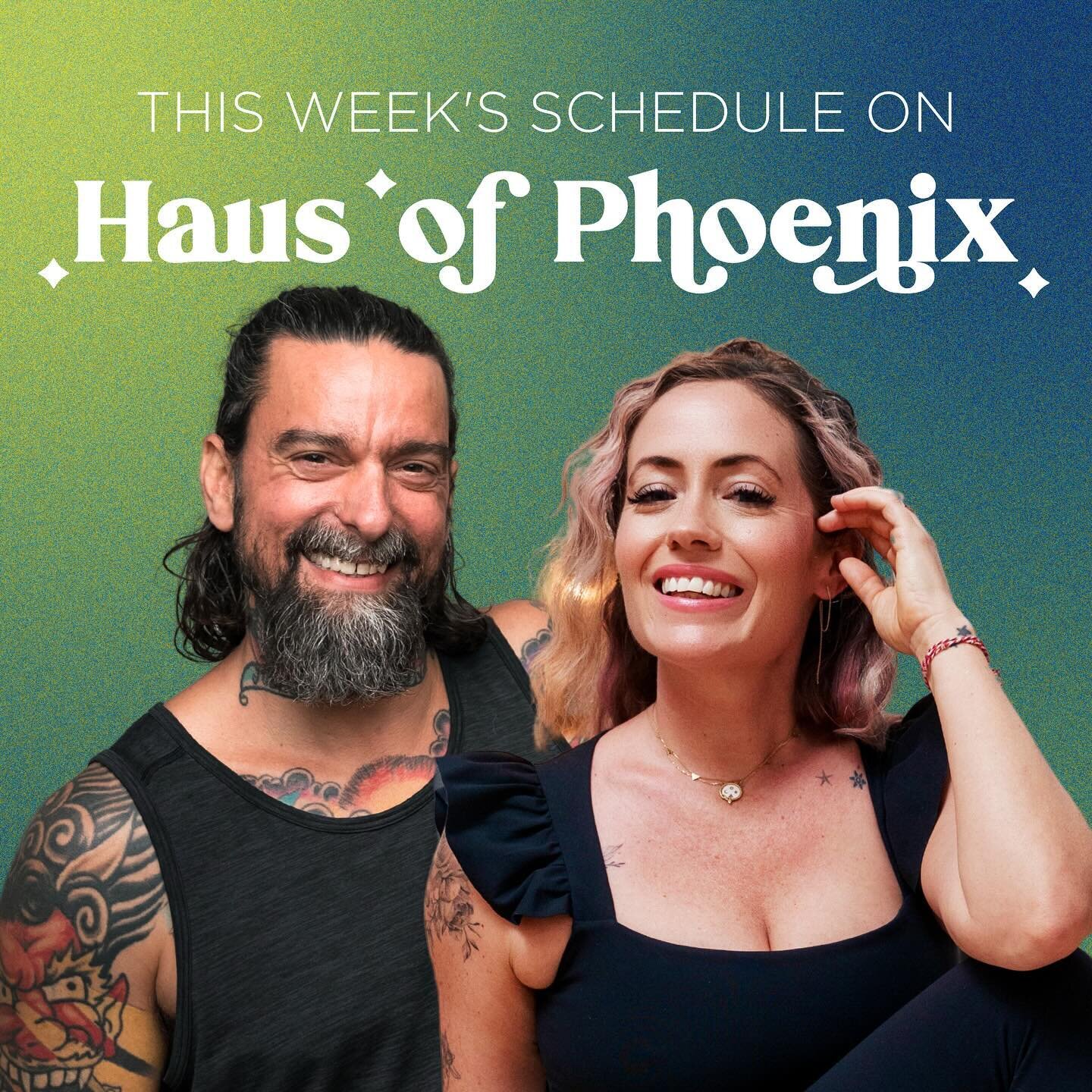 This week&rsquo;s schedule at Haus of Phoenix!

Monday March 25
🔥Strength Meditation
10am ET
All levels
15 mins + 5 mins free writing 

🔥Full Moon Ritual + Practice: Burying the Past
Available in Replays
30 minutes

Tuesday March 26
🔥Cranky Mornin