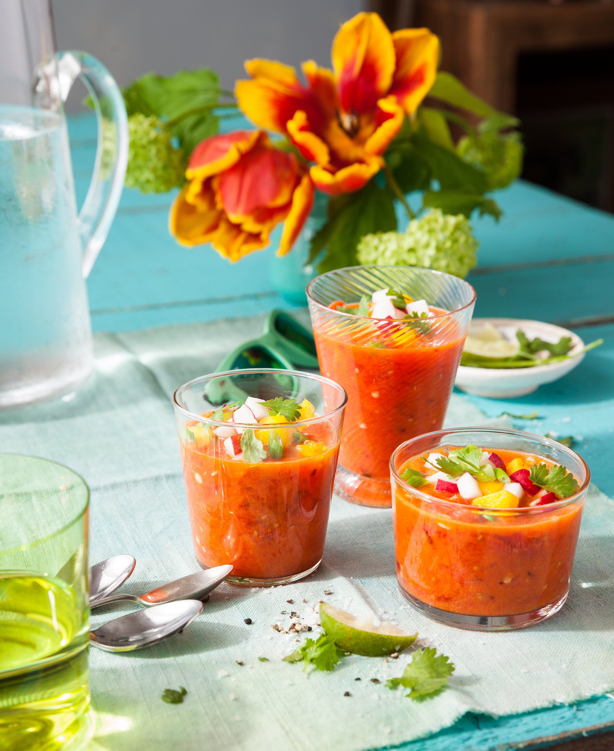 Watermelon + Roasted Tomato Gazpacho