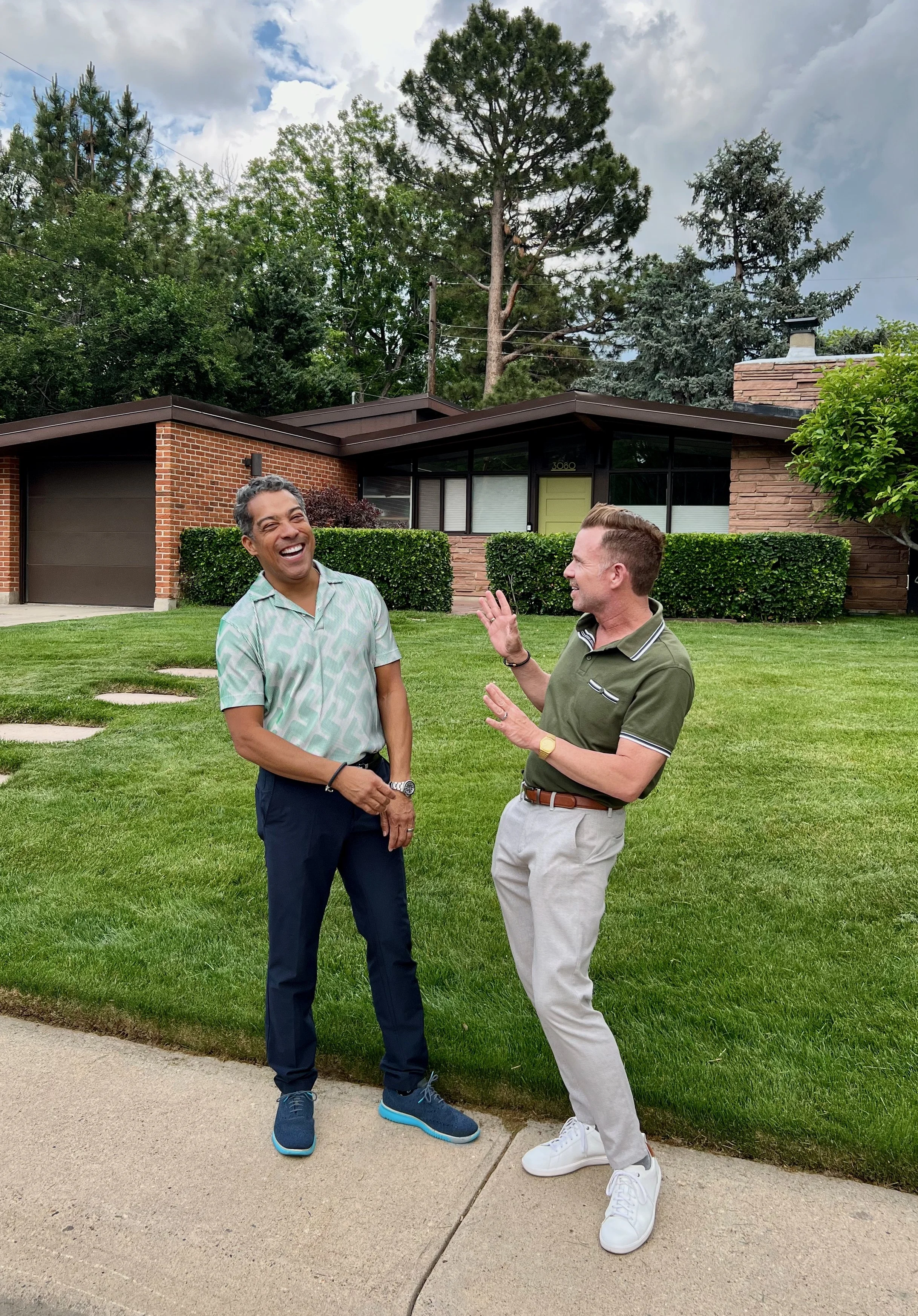 Aaron Carter and Mike Mosier on a Mid-Century Modern Historic Home Tour of Englewood in Denver, Colorado.