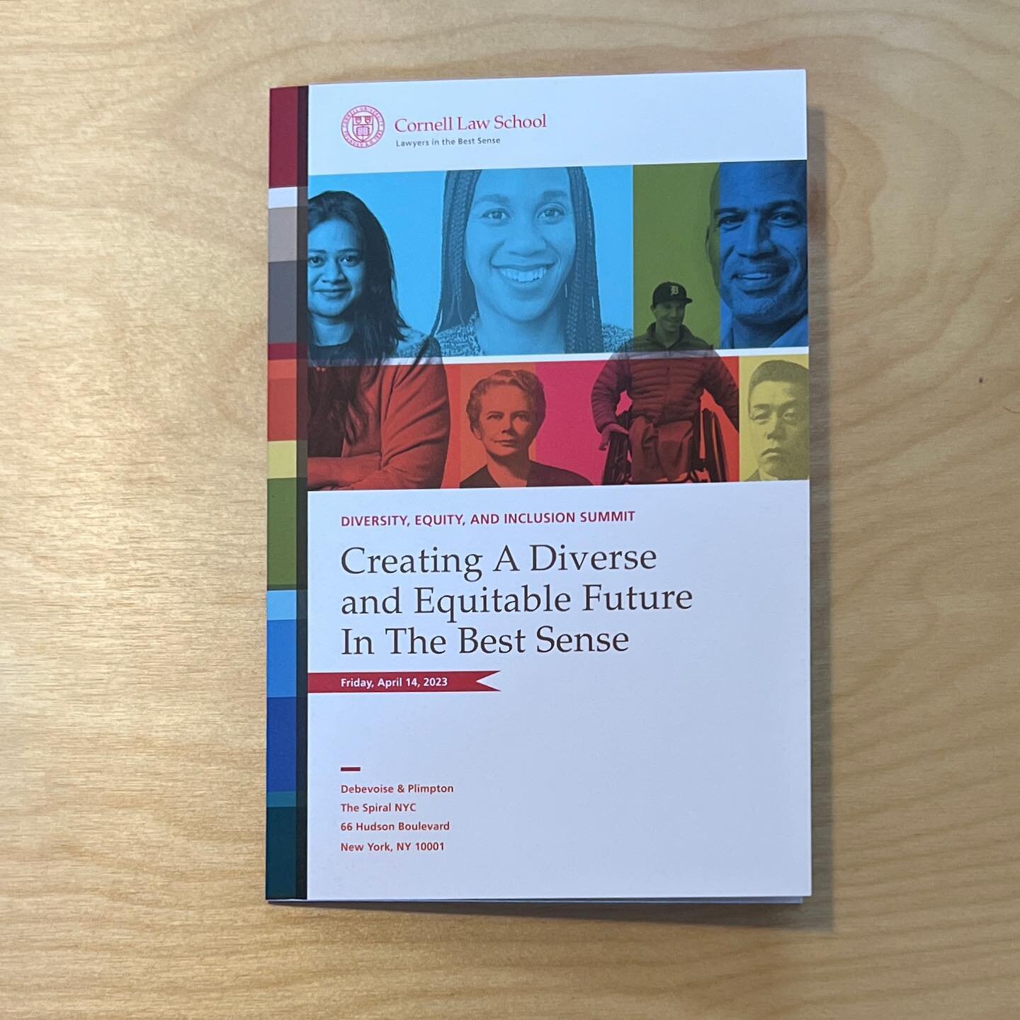 Event brochure for Cornell Law School&rsquo;s upcoming Diversity, Equity, &amp; Inclusion Summit. #cornelllaw #cornell #cornelluniversity #programdesign #graphicdesign #printnotdead #hudsonvalleydesign #newburghnydesigner