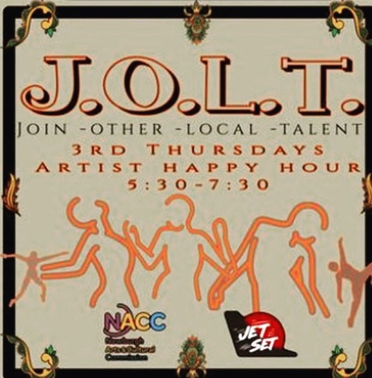 Repost from @newburghartsculture
&bull;
TONIGHT! J.O.L.T. -- Joining Other Local Talent. J.O.L.T. is a monthly meetup for Newburgh artists and creatives to share talents, ideas, opportunities, resources and to just hang out. 

J.O.L.T. was previously