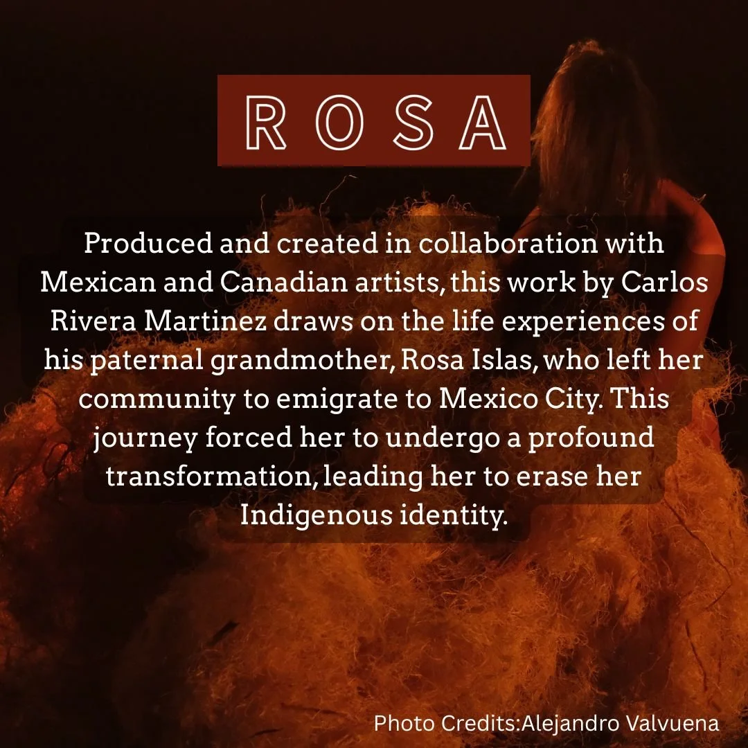 ROSA
By Carlos Rivera Mart&iacute;nez (@mexicatiaui 
Presented by @curtainrazors , in partnership with Making Treaty 4 and @newdancehorizons 
Sunday May 3rd - 4.30pm
Monday May 4th - 7.30pm
Globe Theatre Black Box @globetheatre 

 #dance #theatre #da