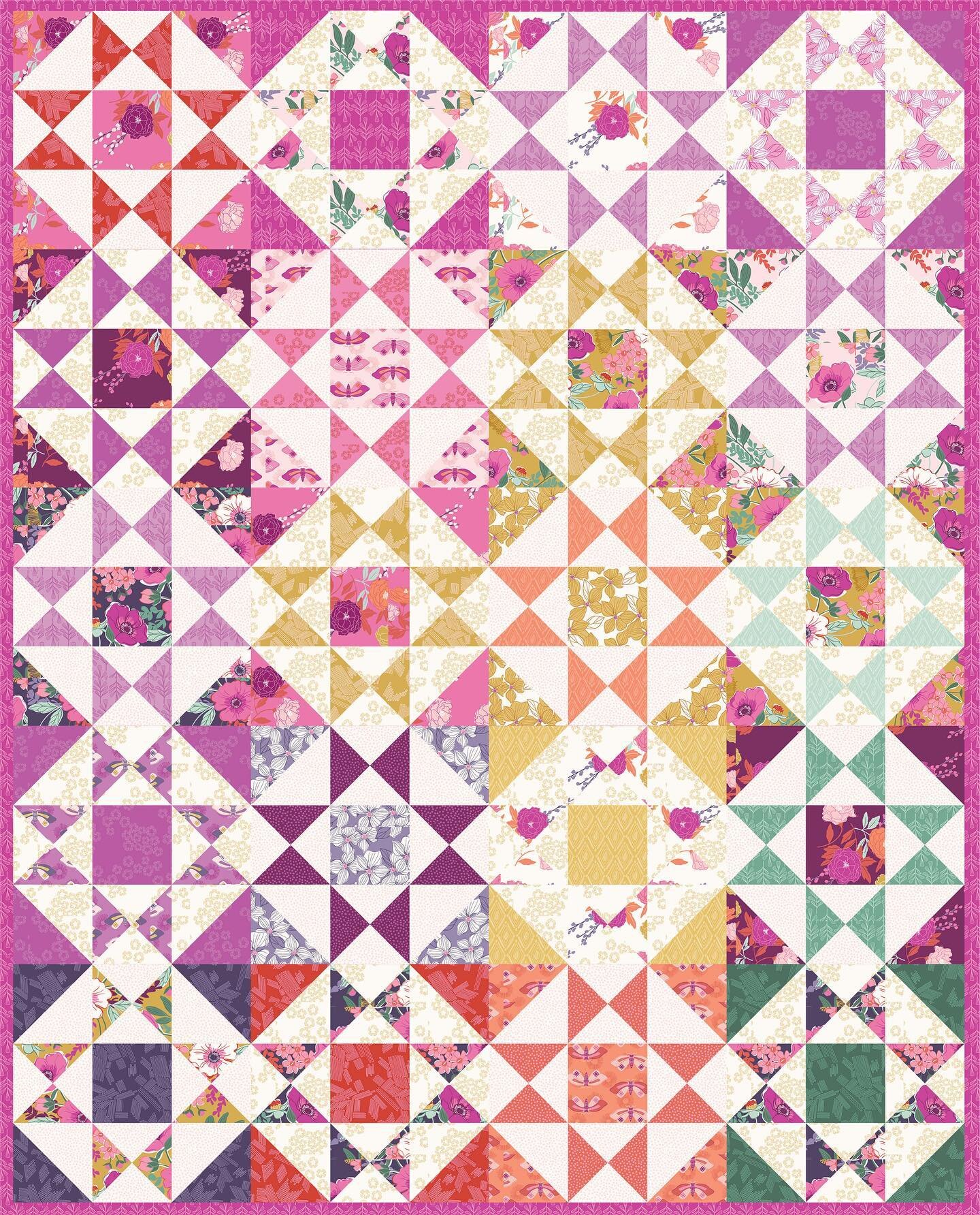 The wait is over! 🎉 My quilt pattern &quot;Wandering&quot; designed for my latest fabric line is now available on my website. And the best part? It's FREE! To download this pattern, simply subscribe to my newsletter by clicking the link in my bio. I