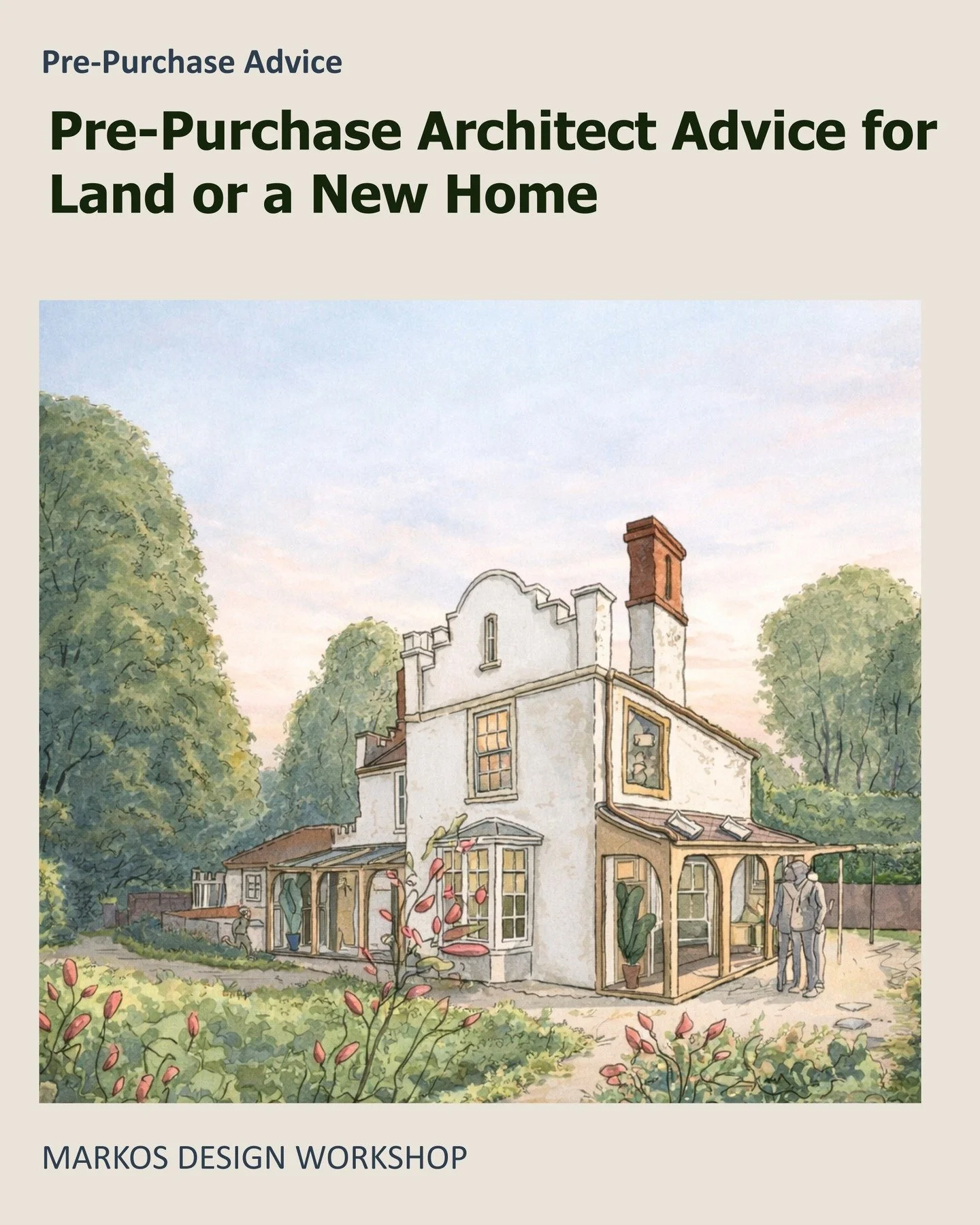Our pre-purchase service advice has been growing in popularity recently, so I thought I would take this as an opportunity to reintroduce it. 

An architect's service is traditionally thought of when you purchase a property or a piece of land and want