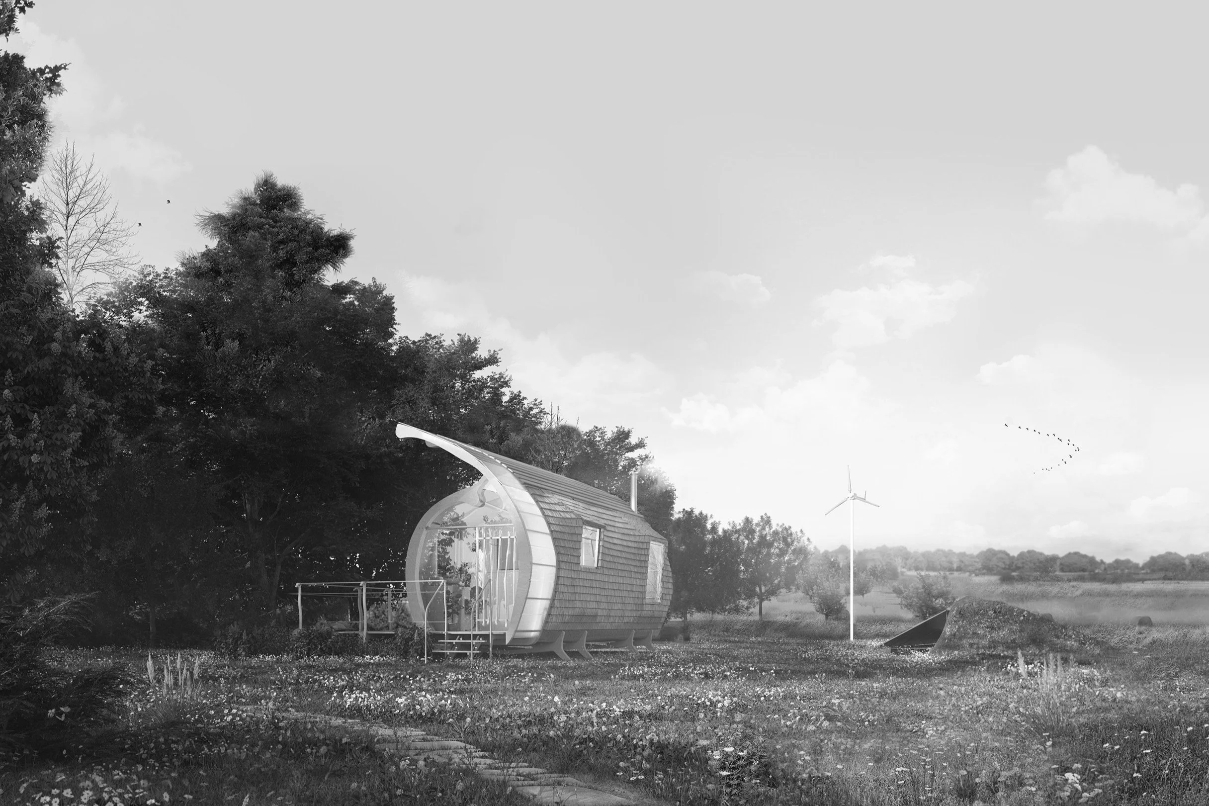 RIBA Chartered Architects Birmingham Moncoque Cabin visual