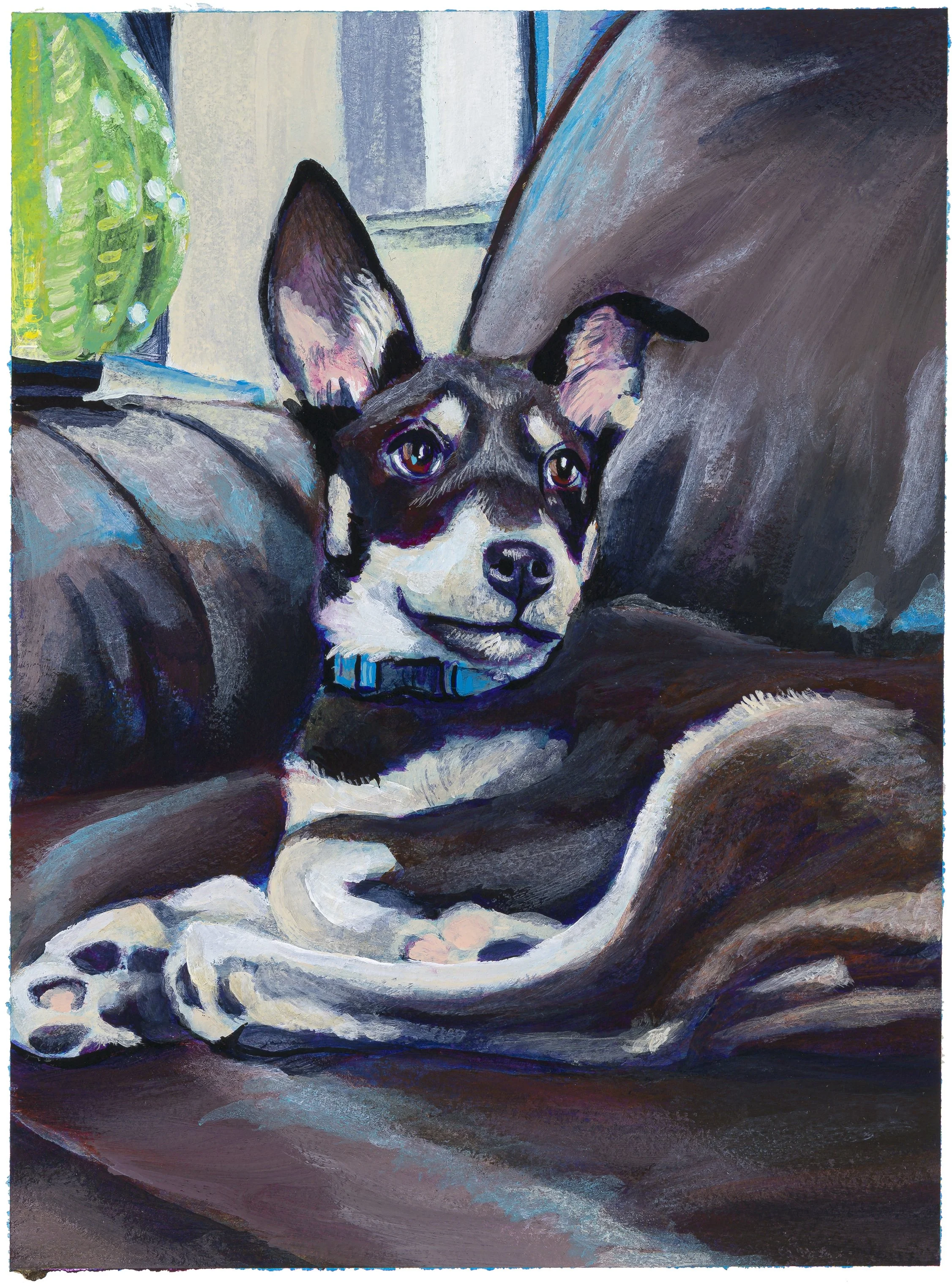  Argent     6x8 Acrylic on Paper, 2025