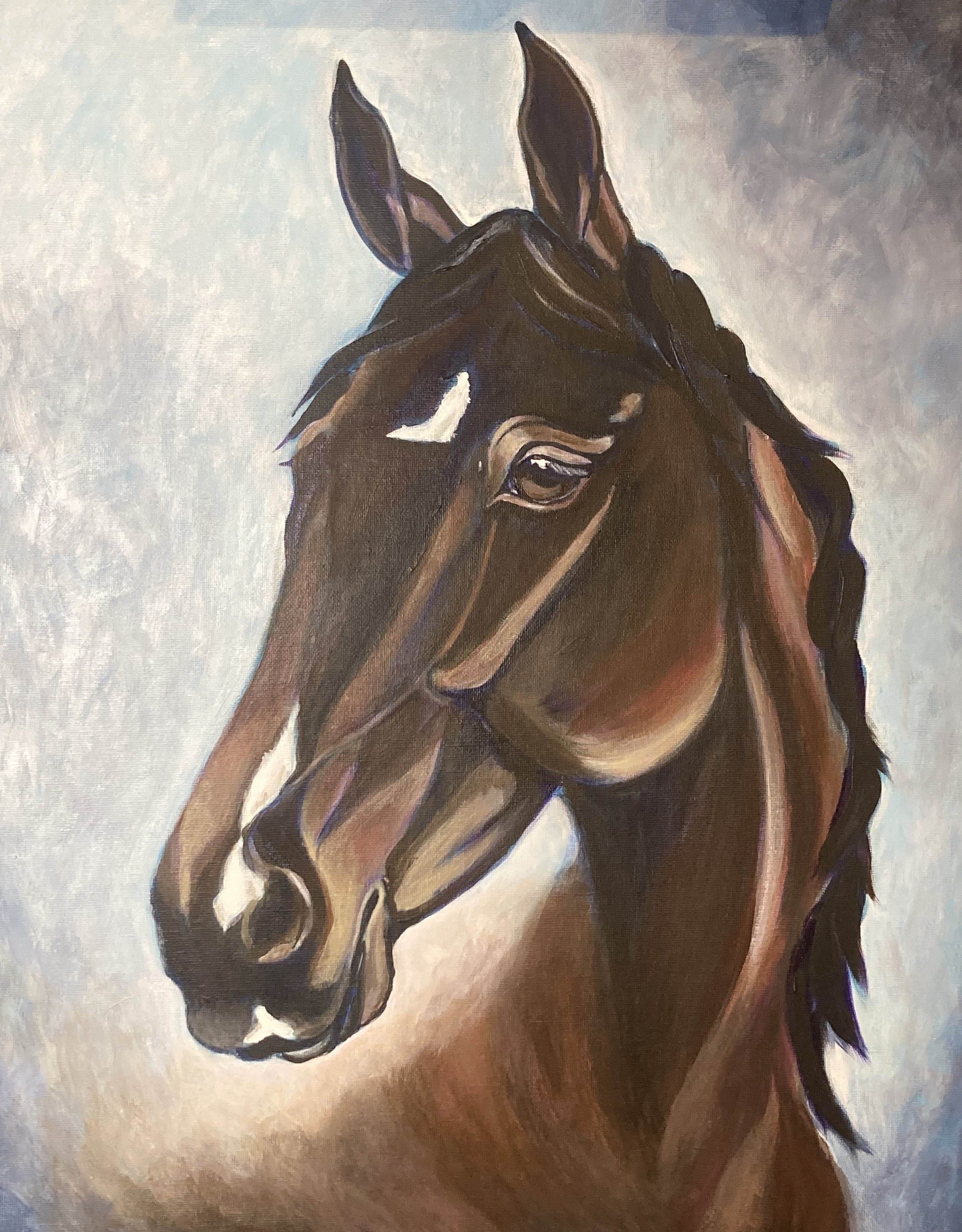  Dad's Paycheck    After Denise Corrigall, 16x20 Acrylic on Canvas-board, 2024