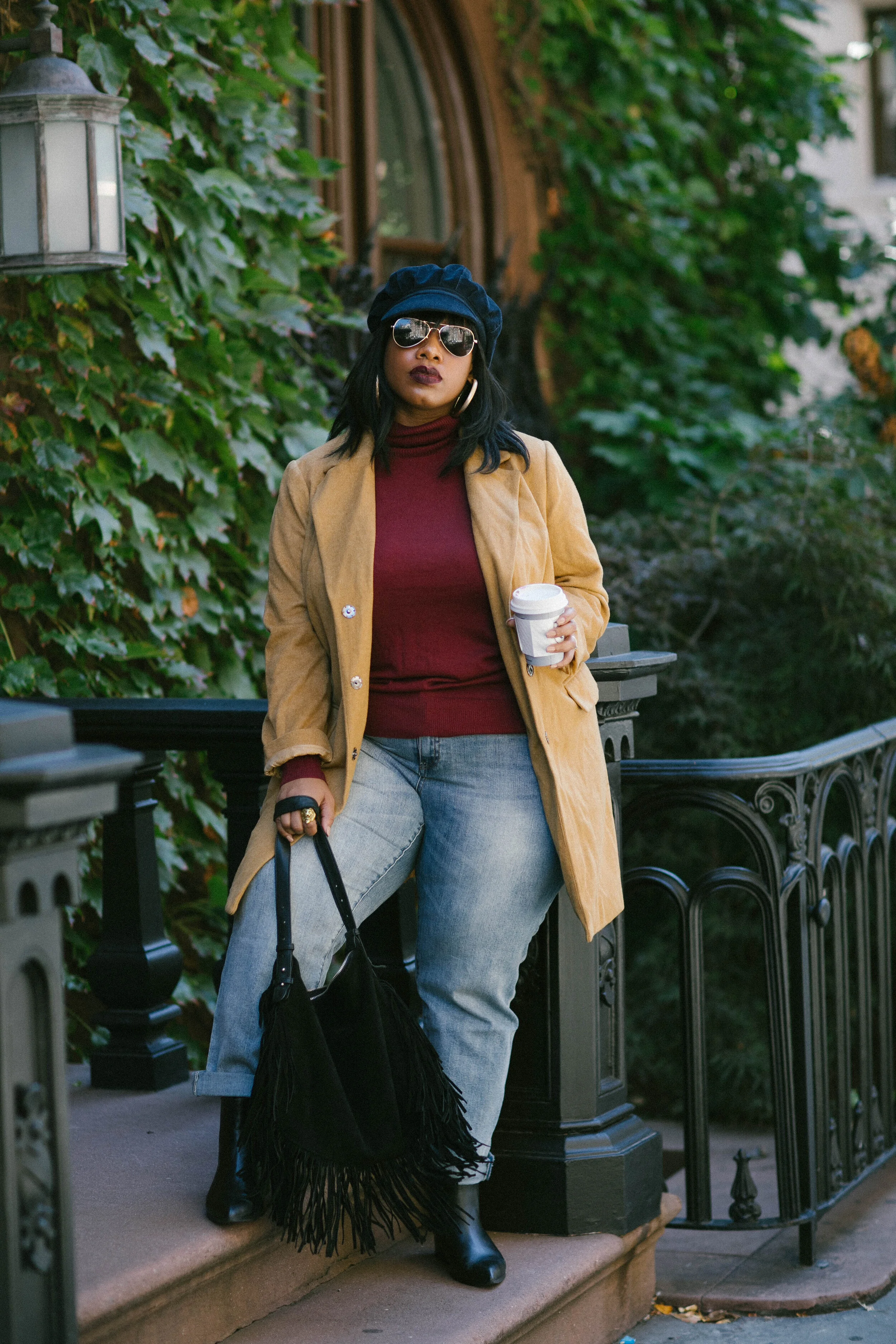 plus size camel jacket