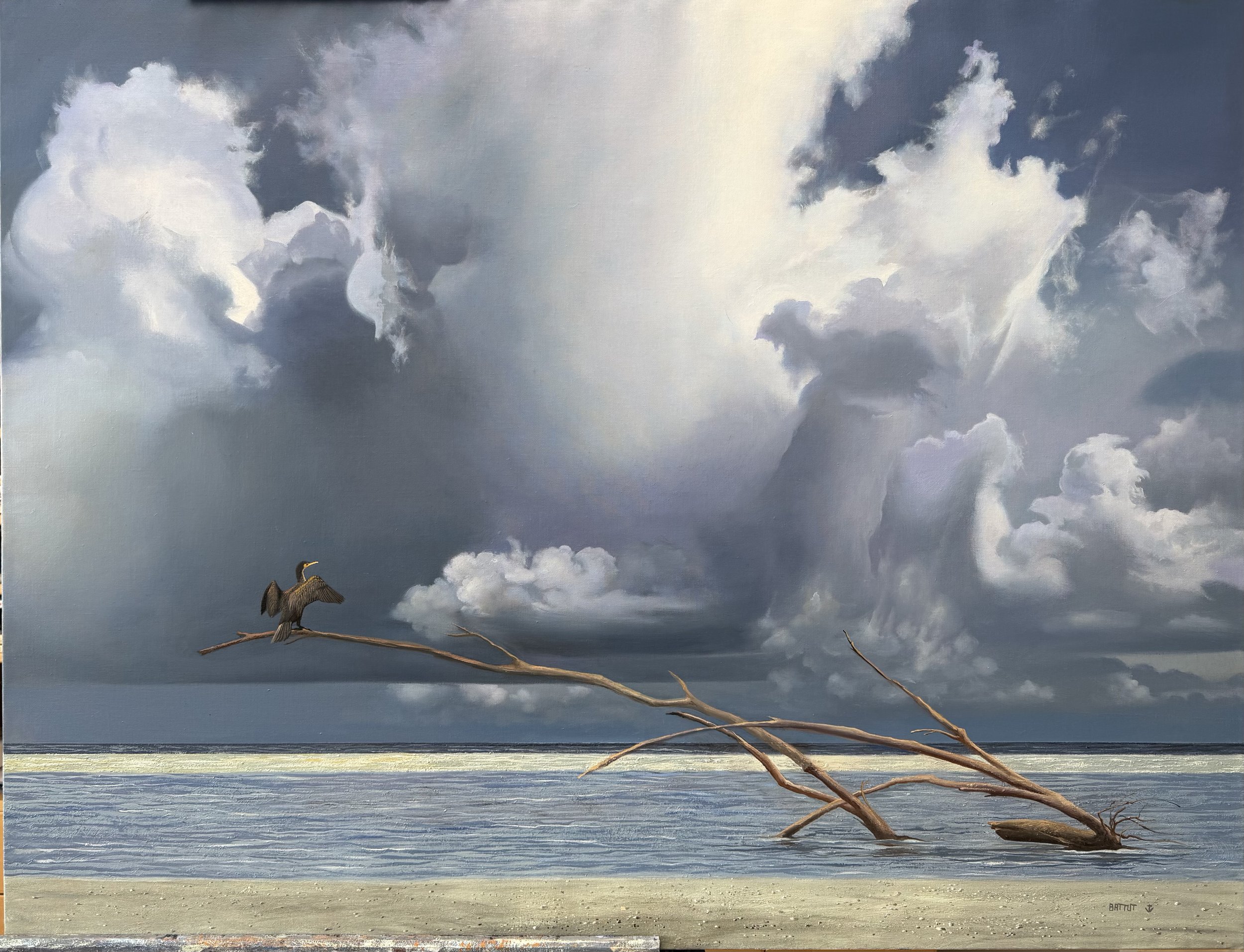 BATTUT - LE CORMORAN - HST (130x97 cm) 2026   
