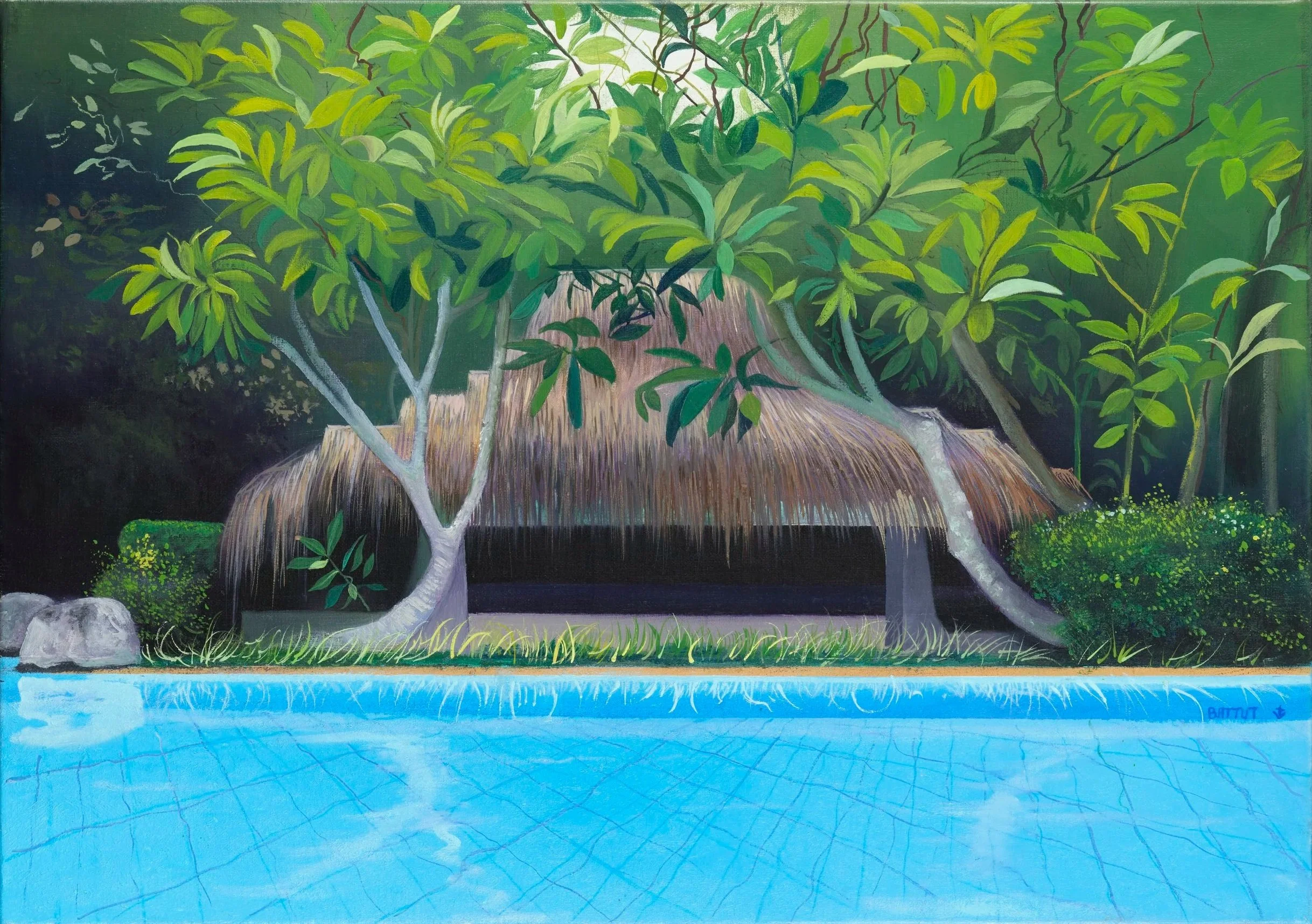 BATTUT - LA MAISON DE BALI - HST (46x65 cm)   