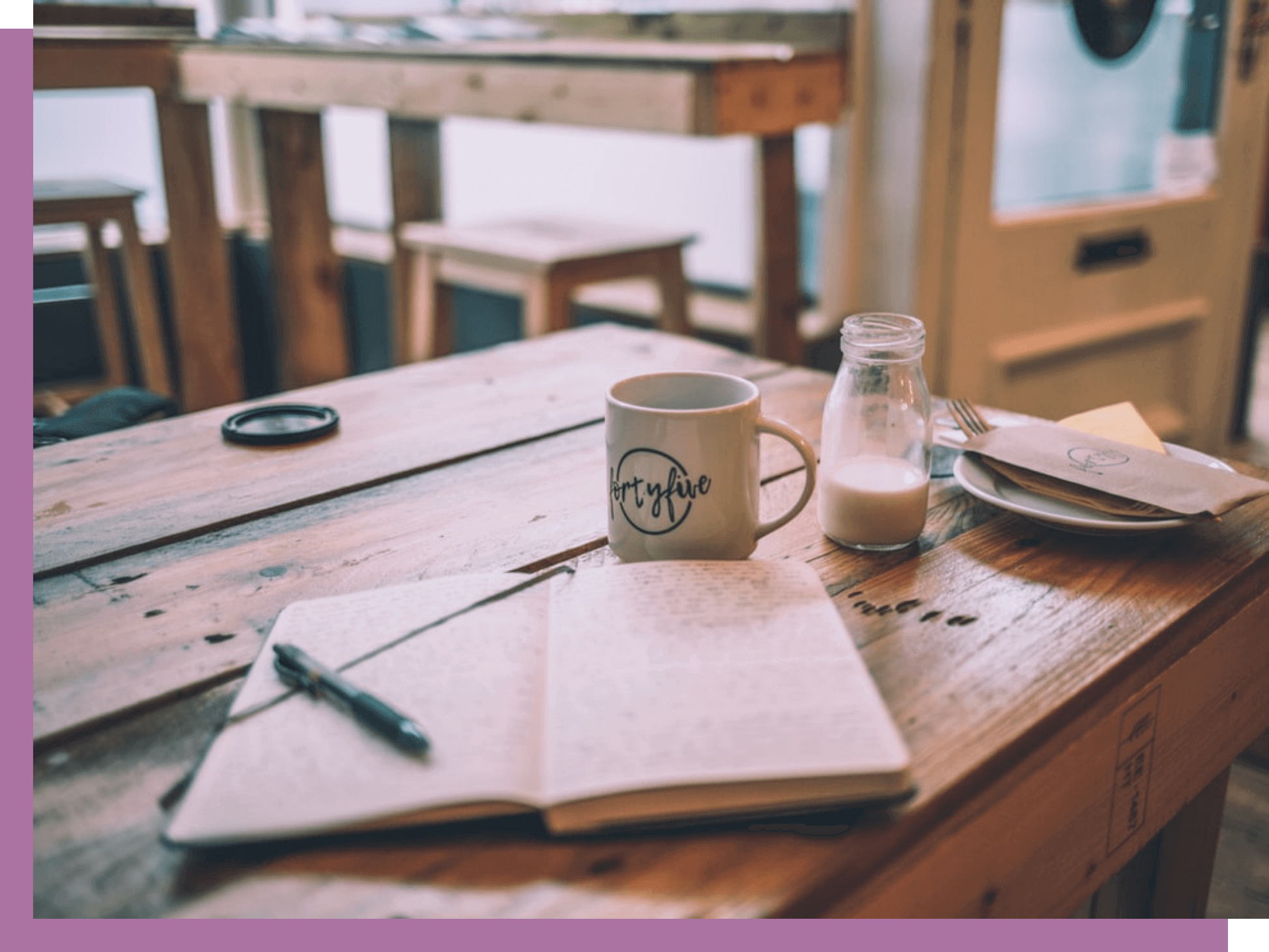 A journal and a cup of coffee - it's time to write.