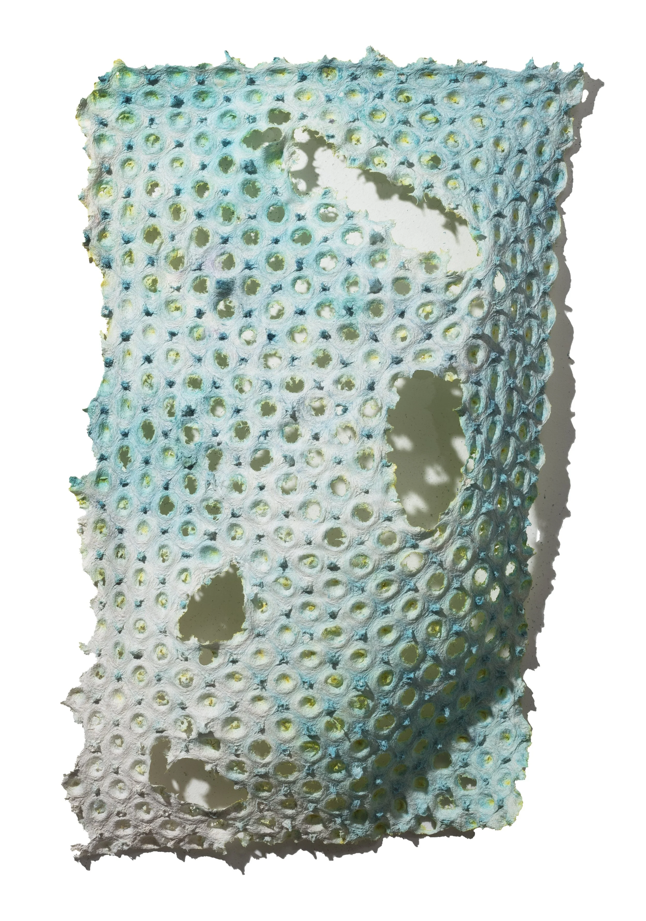 Surface Tension XIII | Hemp and cotton pulp with watercolour | 71cmx45cm 