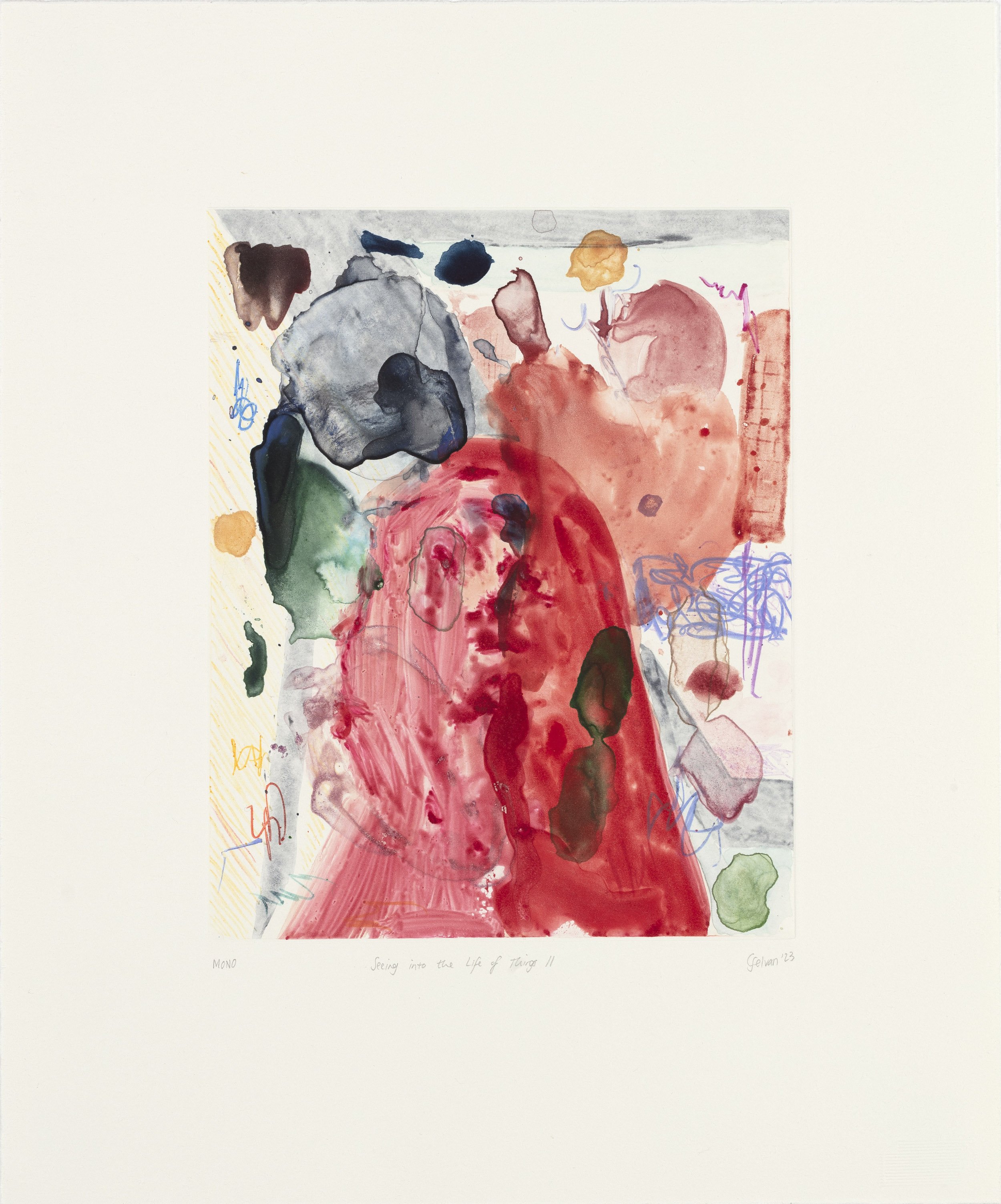 Chelsea Selvan, 2023 | Seeing into the Life of things II | Watercolour monotype | 41x34cm | Edition of 1 | R2,700
