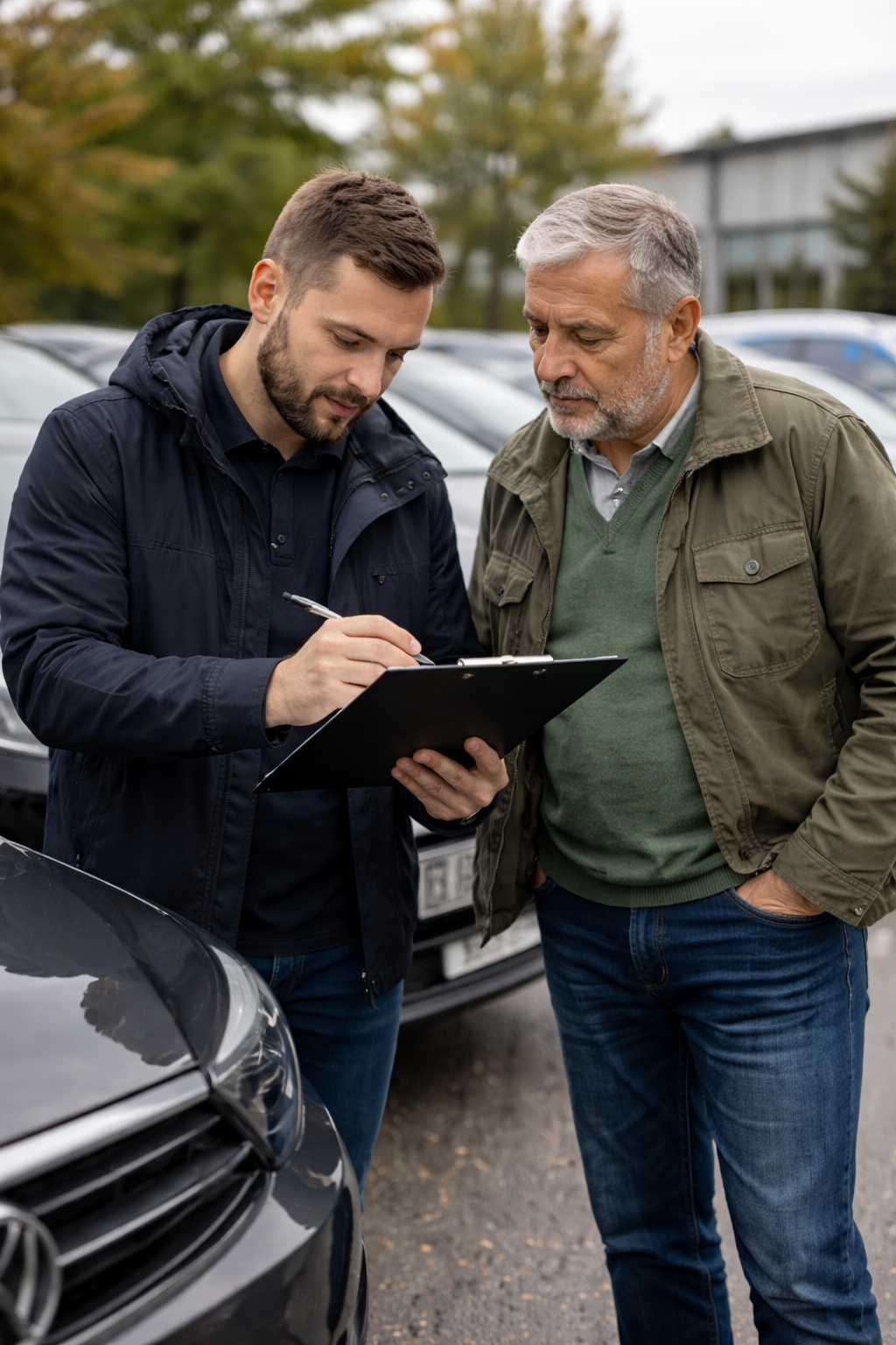 Beratung beim Autokauf vor Ort – gemeinsame Fahrzeugprüfung und Einschätzung