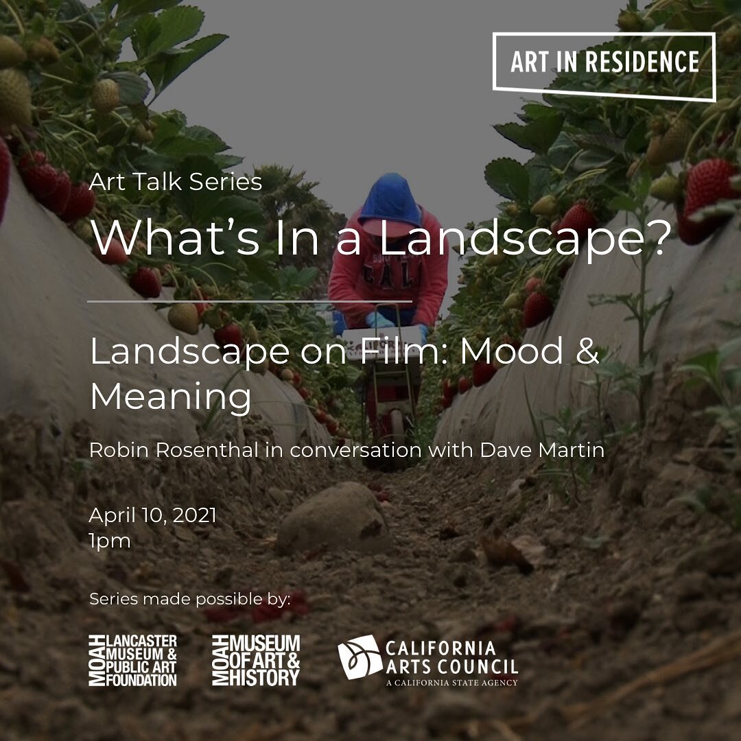 So excited to be in conversation with Robin Rosenthal tomorrow! We&rsquo;ll be discussing our creative practices and how they both relate to landscape and the moving image. 

➡️link in bio to RSVP
@ponyhighway @art_in_residence @moahlancaster