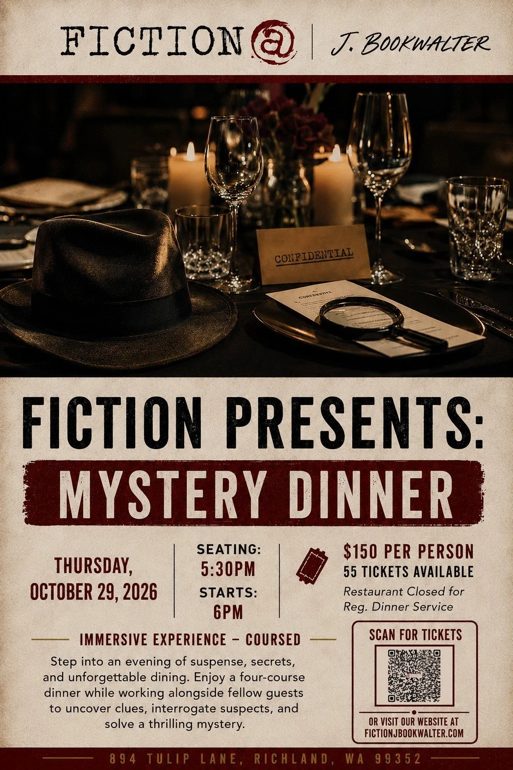Fiction Presents: Mystery Dinner