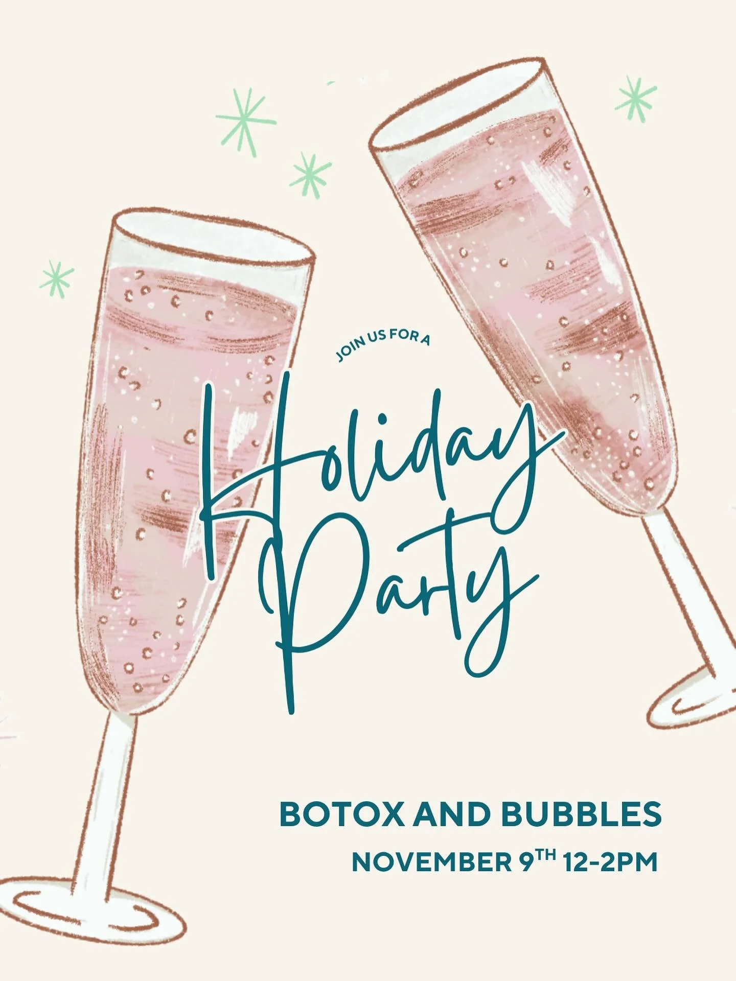 ✨Champagne and treats
✨Holiday Shopping
✨Botox $11/unit >40 units, $10/unit >60units $9/unit
We are so excited to partner again with Stephanie Gardiner, owner of @vibrantumedspa at Mint Beauty Lounge!
Appointments highly recommended for Botox