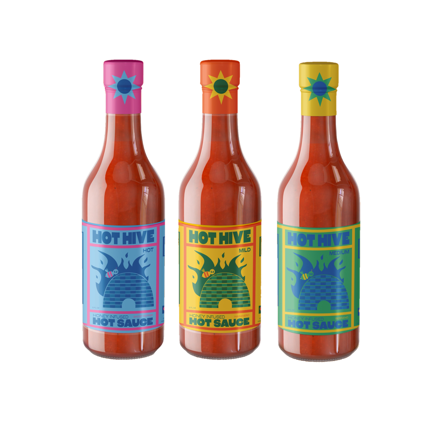 Hot Hive Hot Sauce Package Design