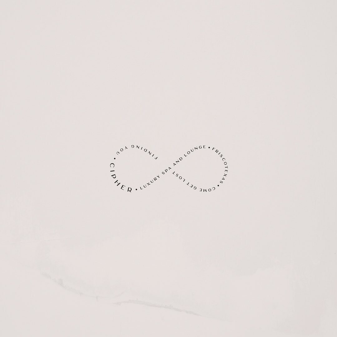 One of our favorite brand marks we created for @cipher_spa in Frisco! It was fun incorporating this unique infinity symbol to build their new brand and enhance the meaning behind their business ♾