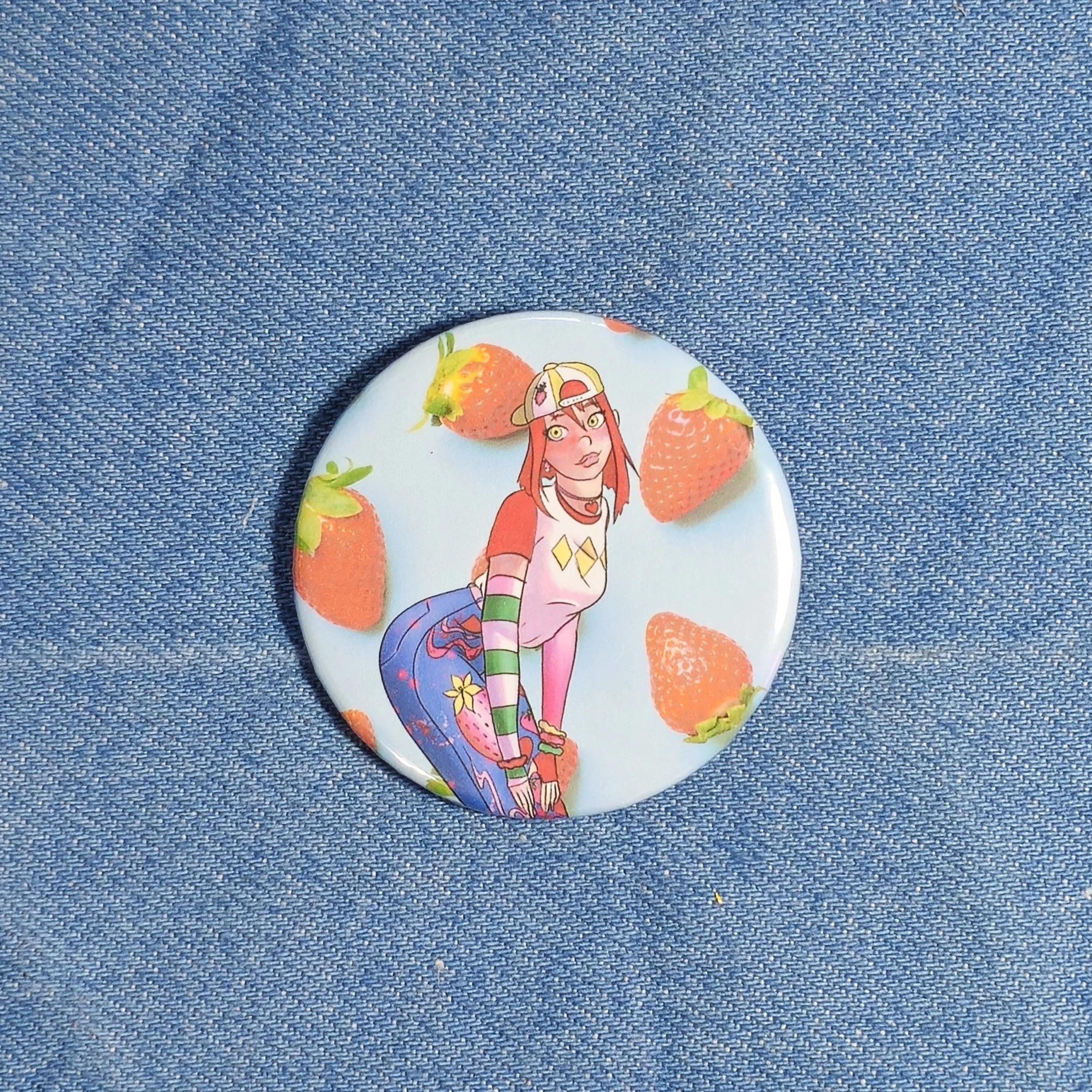 Strawberry Girl • Button