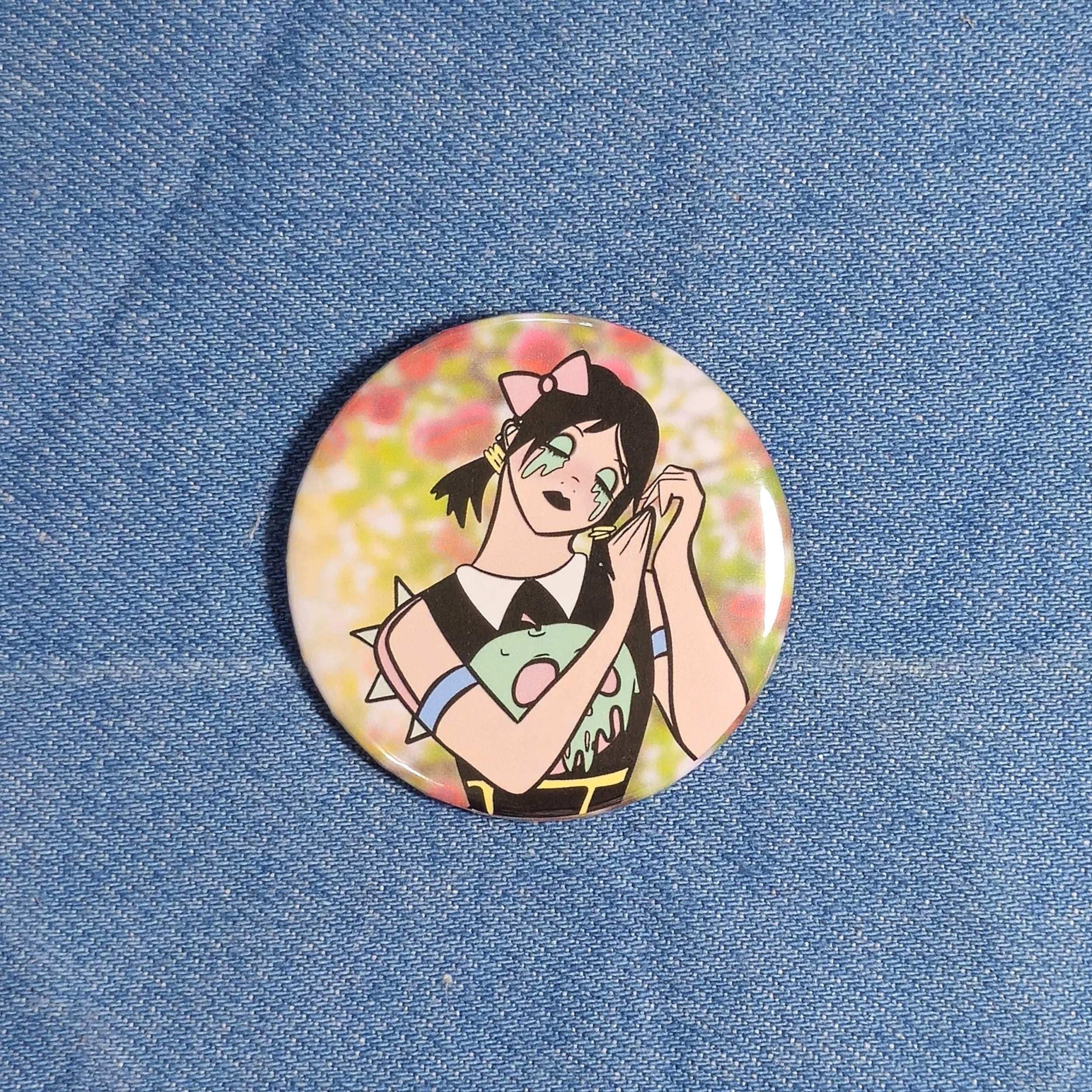 White as Snow Pastel Goth • Button