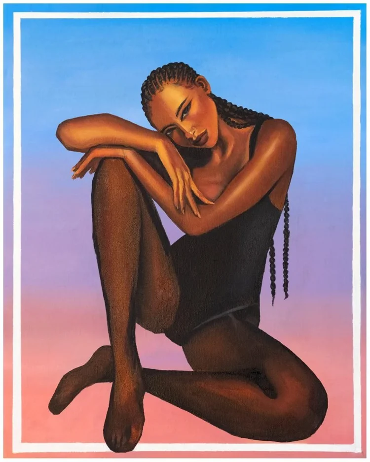 Blue Pink by Edom Tilahun