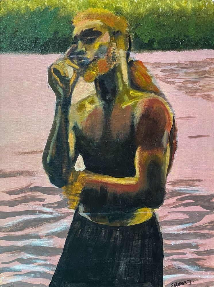 At the lake by Edom Tilahun