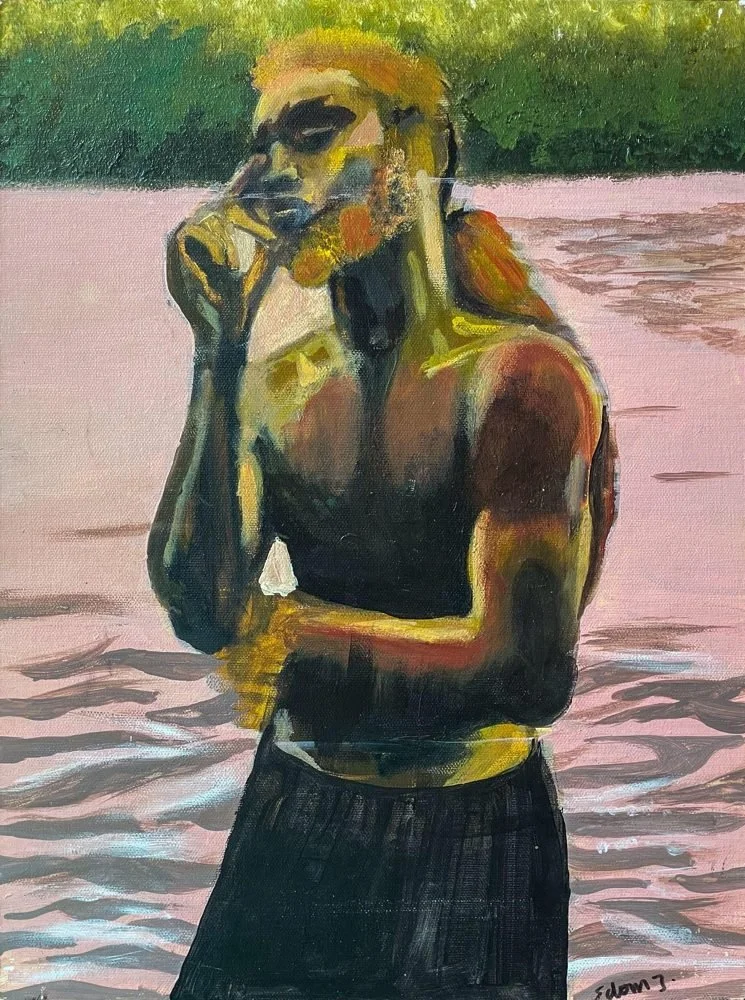 At the lake by Edom Tilahun