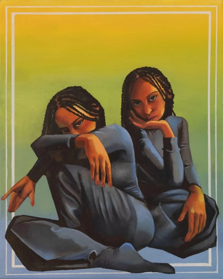 Yellow Blue II by Edom Tilahun