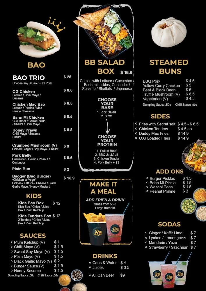 BB Menu — Bao Brothers