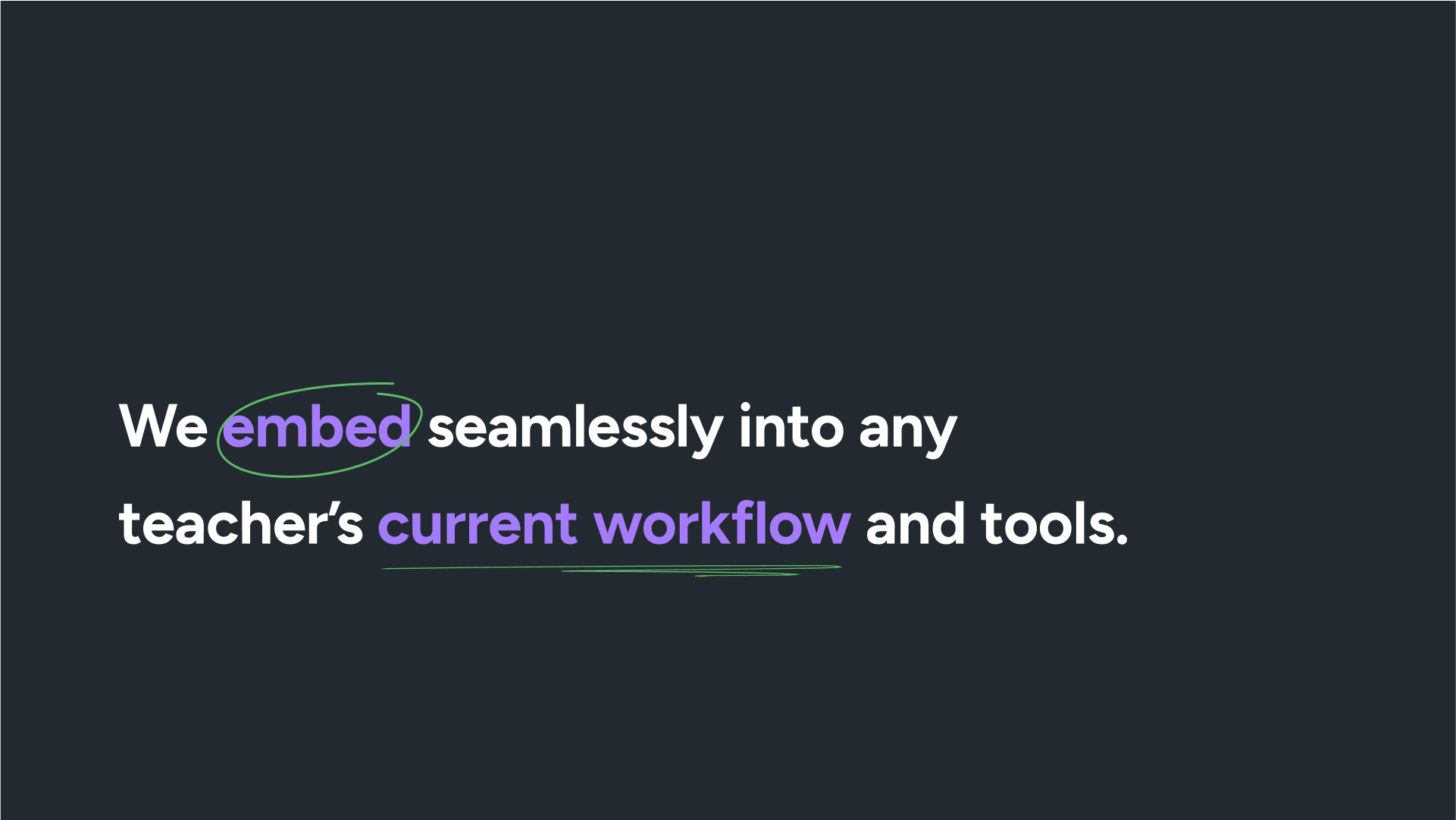 Value Proposition 1: embeds in current workflow