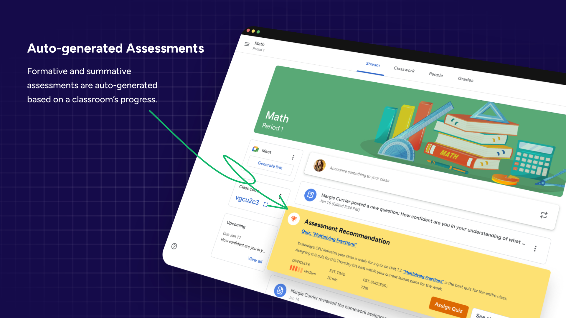 Auto generated assessments
