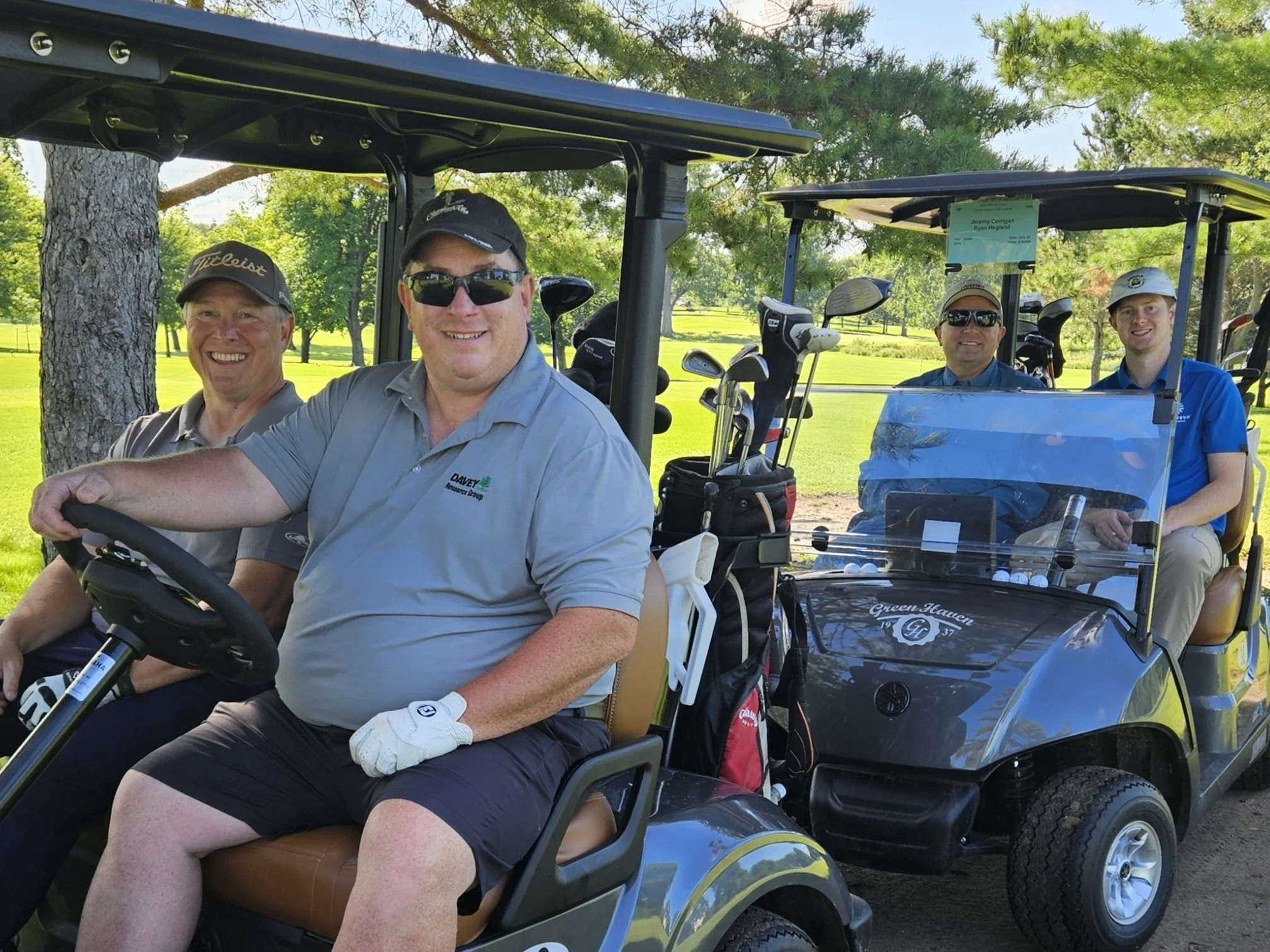 Rob Neeser (Bartlett Tree Experts), Jim Neeser (Davey Tree), Jeremy Corrigan (Nutrien), & Ryan Hegland (Corteva)