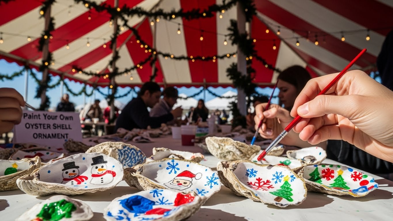 Painting Oysters at the Oysters and Blues Festival
