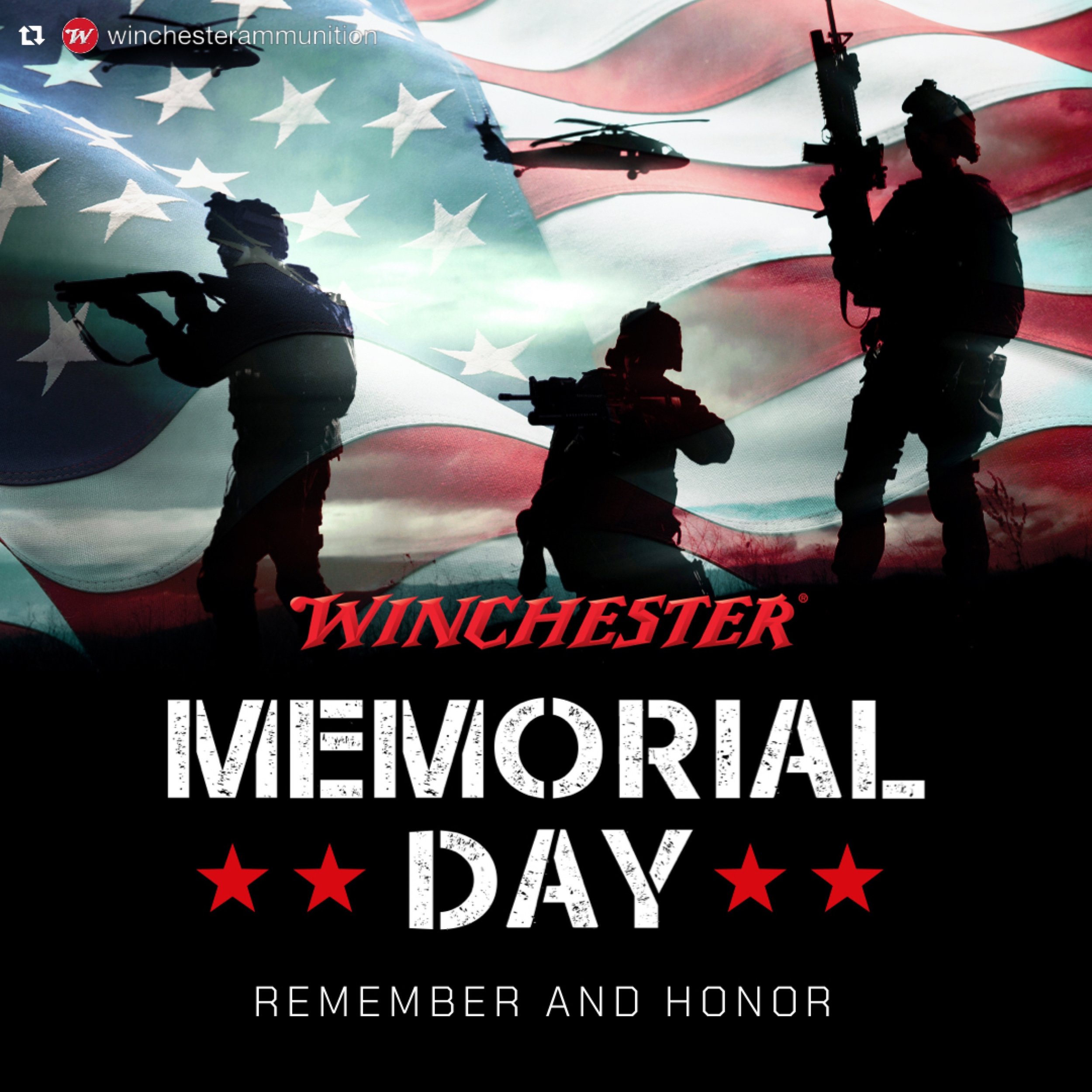 Today, we remember and honor those who sacrificed everything for our freedom. On this #MemorialDay, let&rsquo;s take a moment to reflect on their bravery and unwavering dedication. We will never forget. 🇺🇸
&bull;
Repost from @winchesterammunition