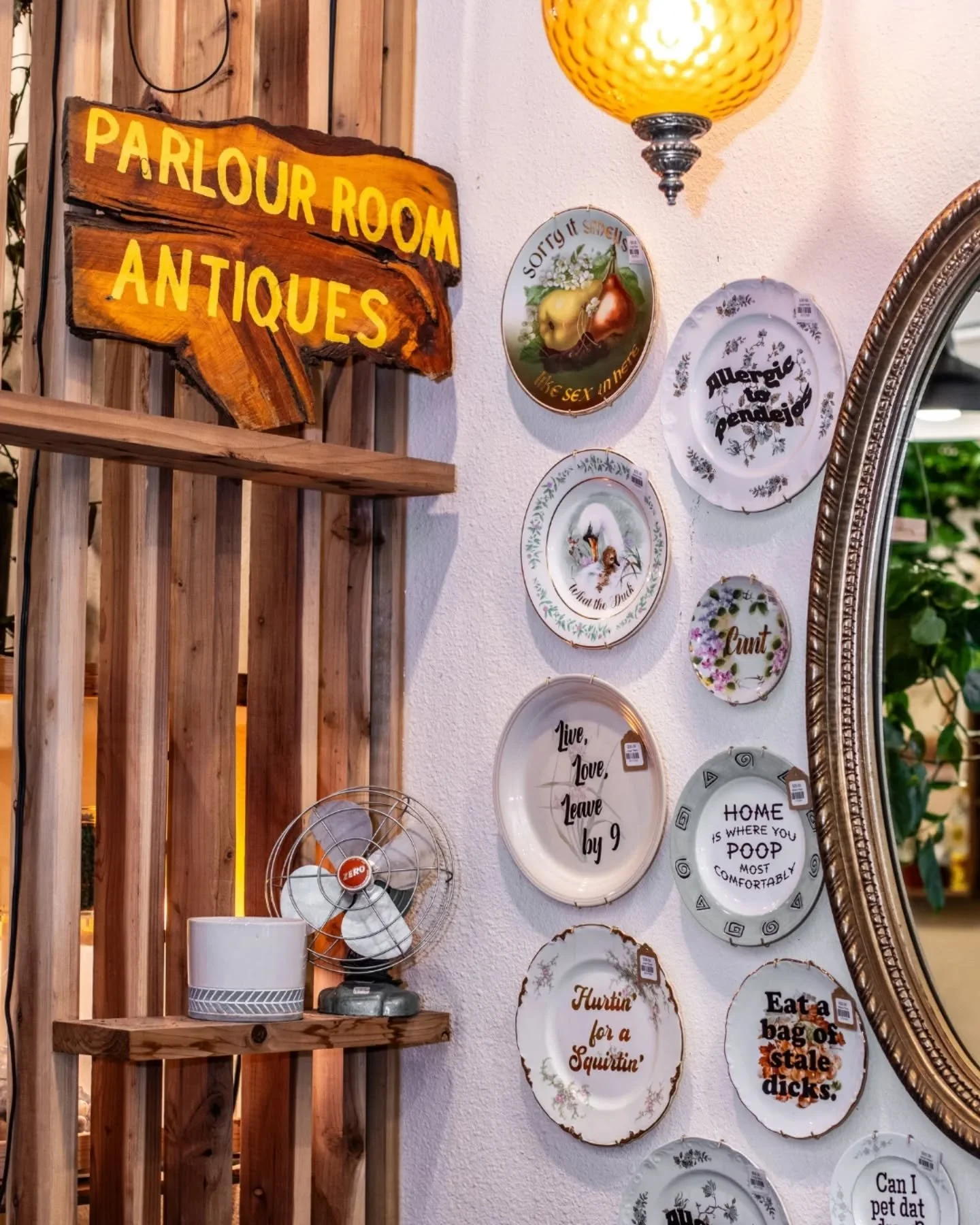 😁✨ New arrival alert! ✨😁

We just stocked a whole fresh collection of eclectic vintage plates from the one-and-only
@theshamelesscrafter :: and trust us, these aren&rsquo;t your grandma&rsquo;s doilies (well, kind of&hellip; but with attitude).

