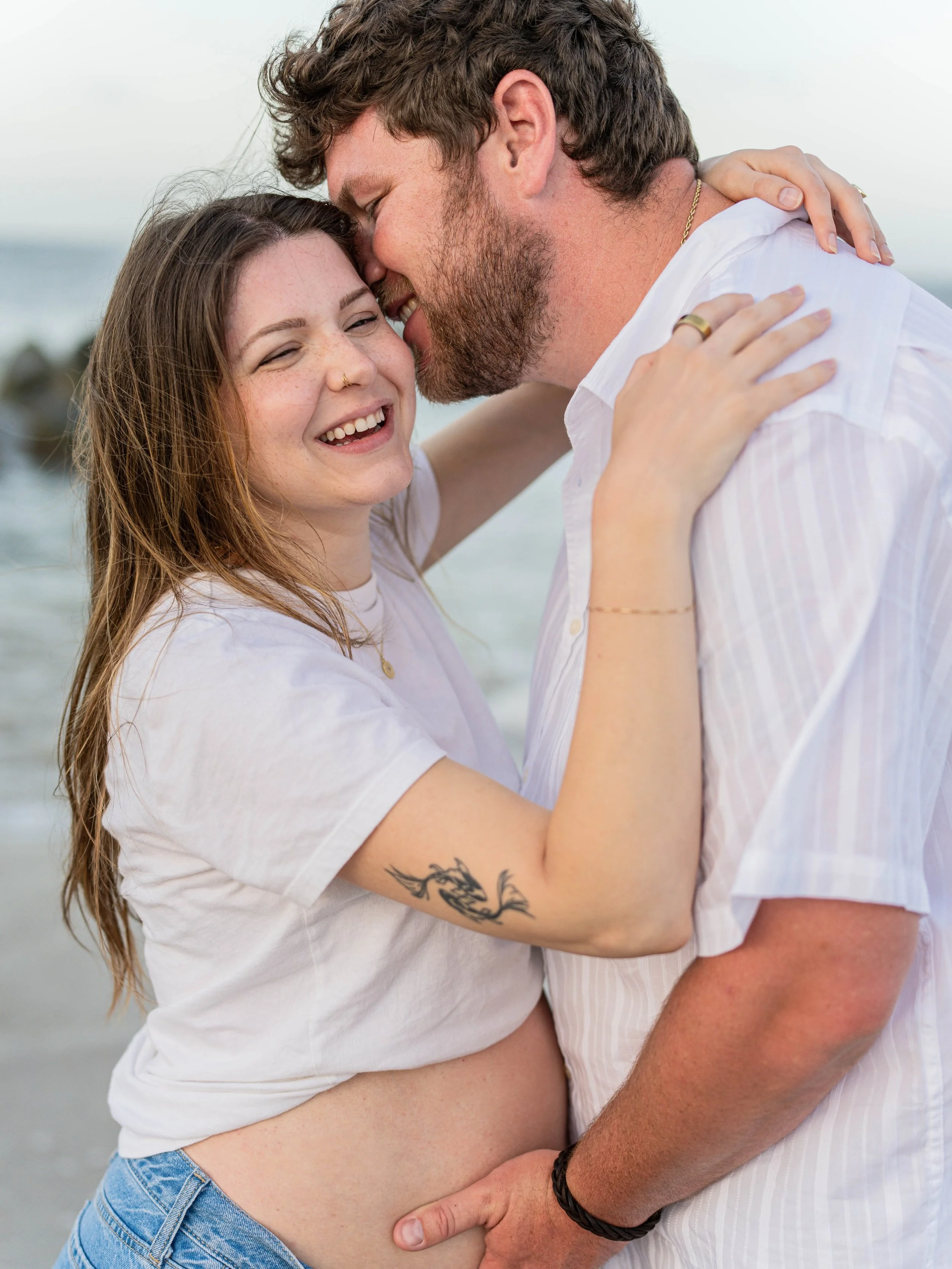 Summer always means maternity sessions on Tybee for me 🫶🏻 I loved hanging with and seeing the love between these two!