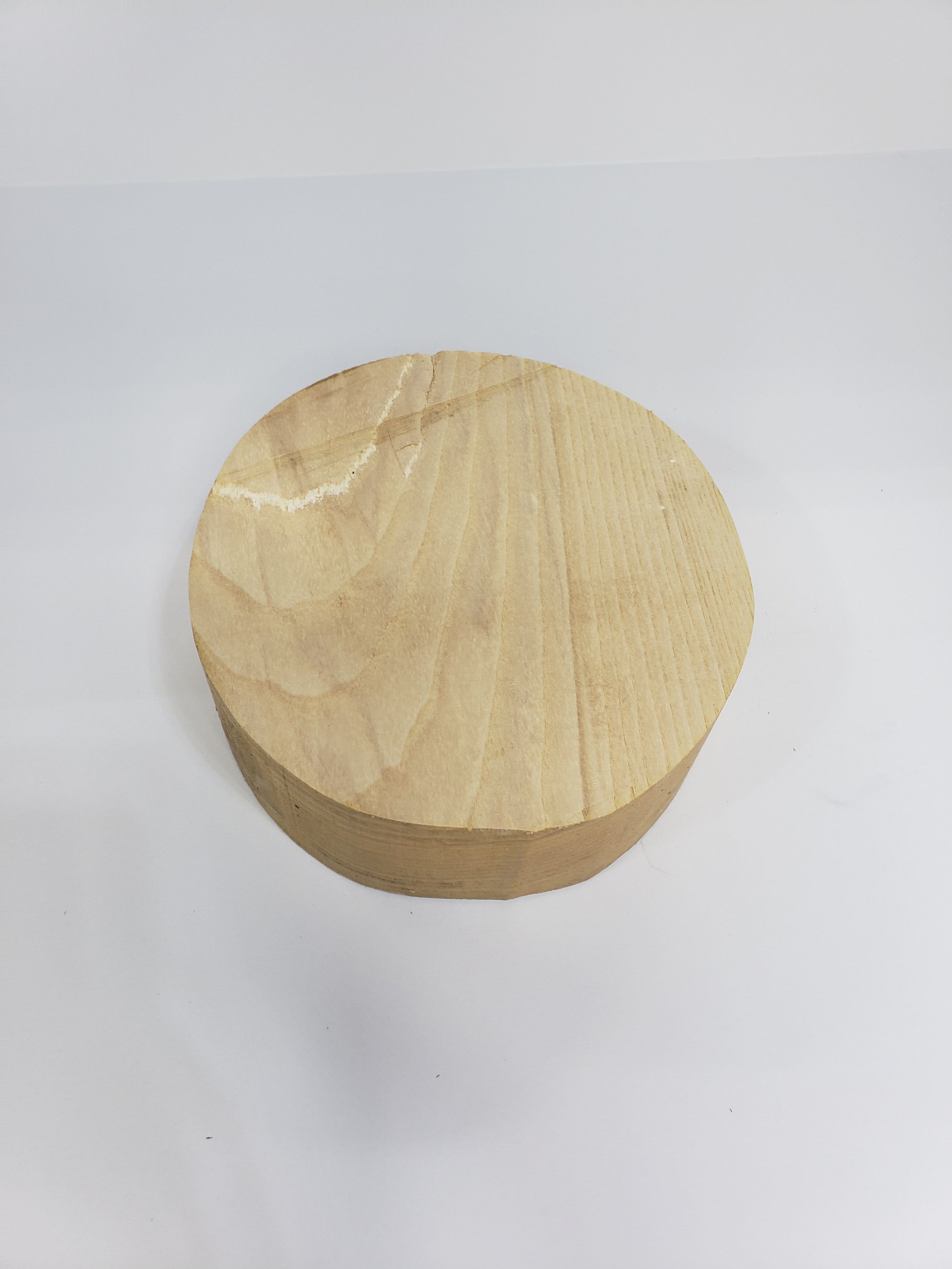 White Ash Bowl Blank 7 Diam. x 2 1/2" Thick