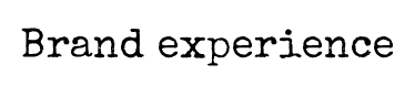Brand experience