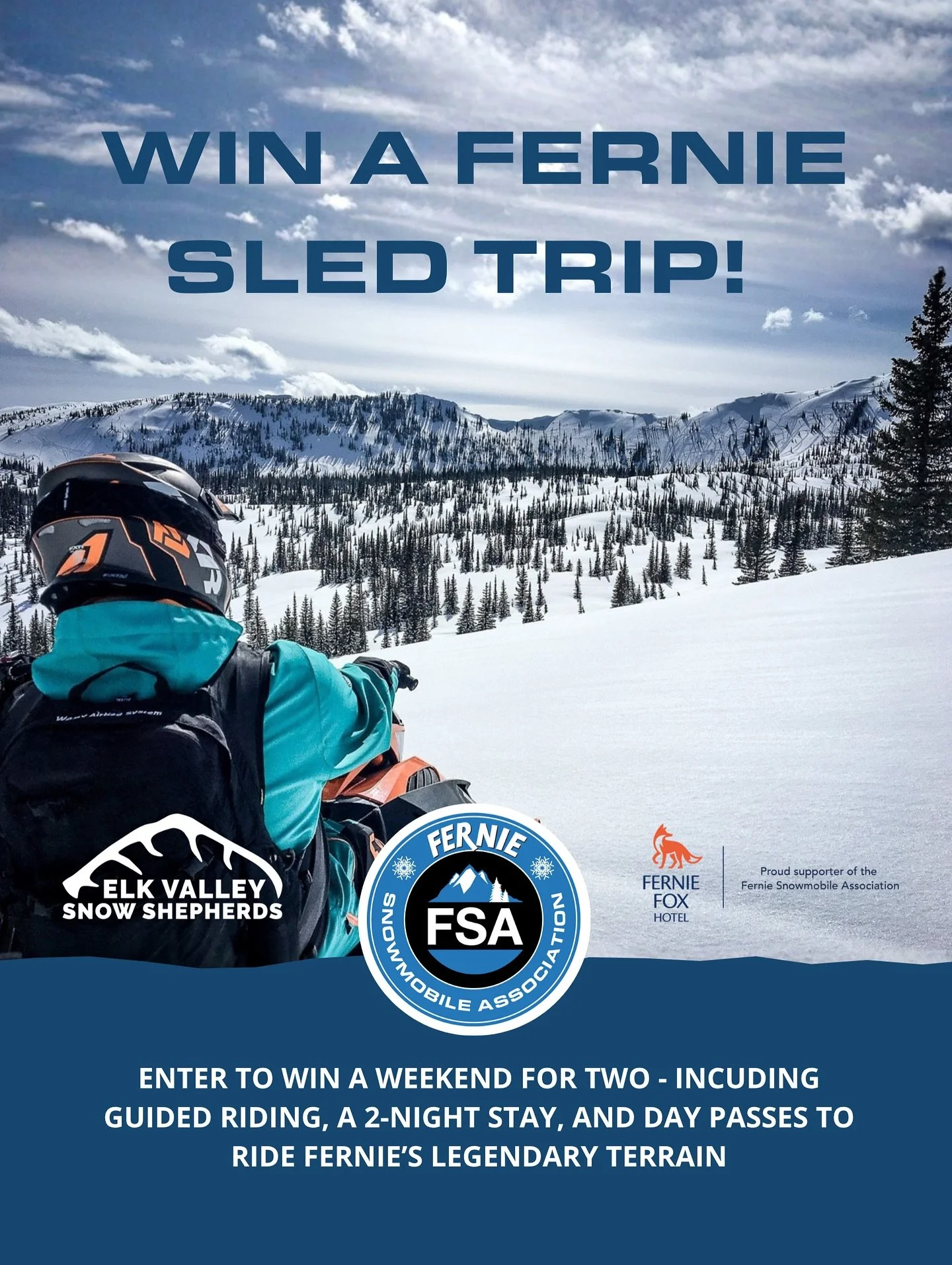 🚨 Weekend Giveaway Alert! 🚨

We&rsquo;re kicking off sled season with an incredible prize pack &mdash; and you could win it! 🙌

💥 A sled trip for 2 riders to Fernie including:
A guided day with @elkvalleysnowshepherds 
2-night stay at the @fernie