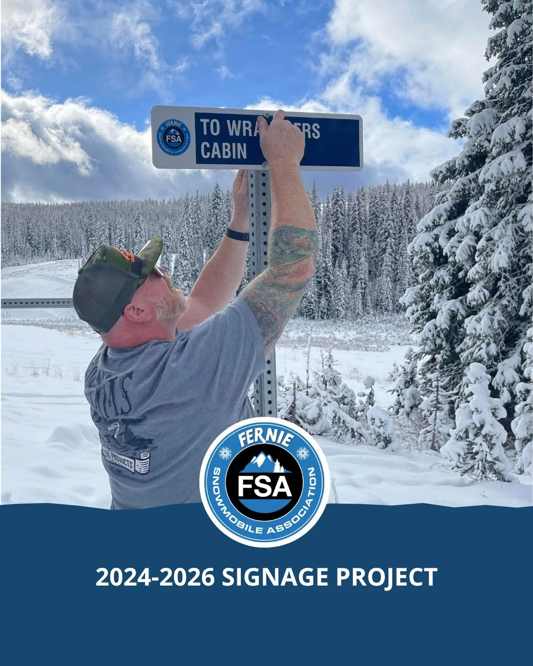 The Fernie Snowmobile Association is excited to share that we are nearing completion of a major two-year project to revamp trail signage throughout our riding areas.

This work includes a new welcome sign at the Coal Creek trailhead, updated trail wa