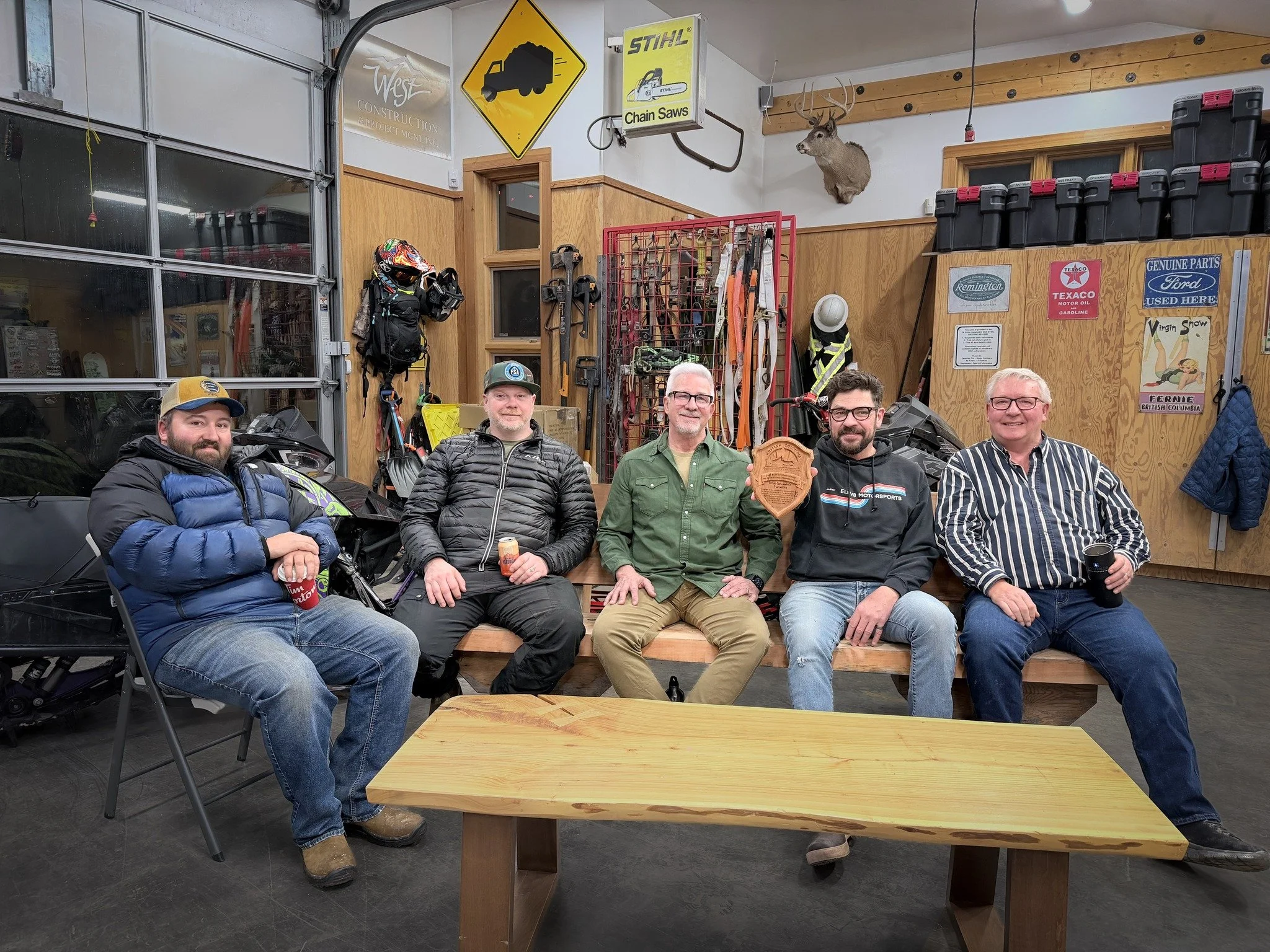 This was a pretty cool moment...

Five past Presidents of the Fernie Snowmobile Association, together in one room, representing 35 years of organized snowmobiling in Fernie.

If you ask any of them, none ever set out to be President. They just cared 
