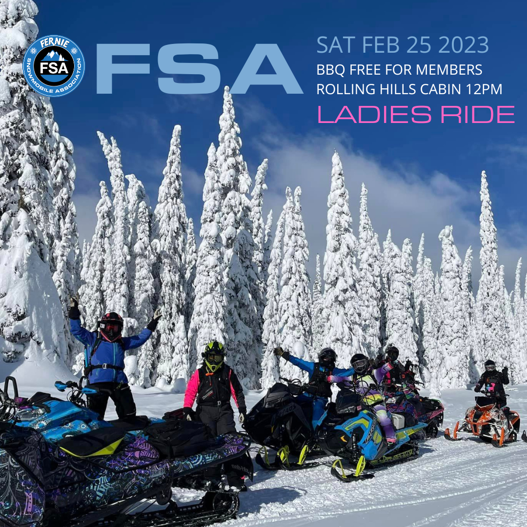 LADIES RIDE POSTPONERD — Fernie Snowmobile Association