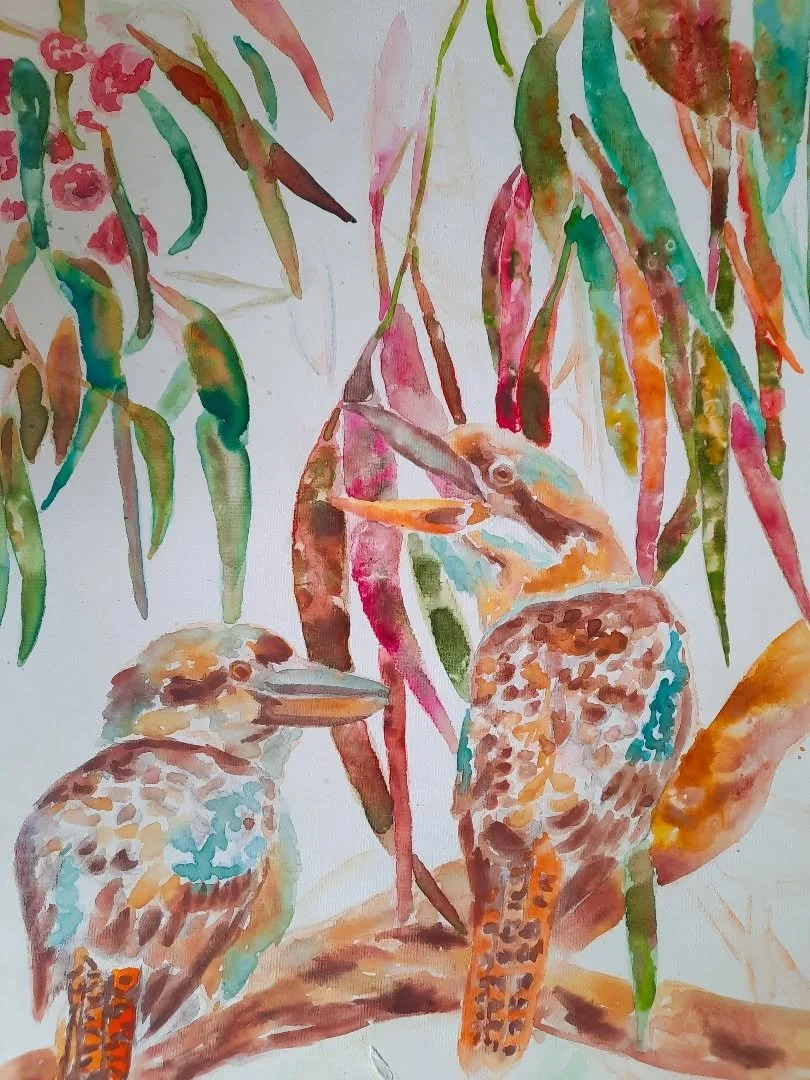 Going back to my first love of inks for this underpainting. Long before I ever picked up a paintbrush and was brave enough to put it to canvas, I was captivated by the freedom and aura of inks and watercolours. 
I'm excited to bring this piece to lif
